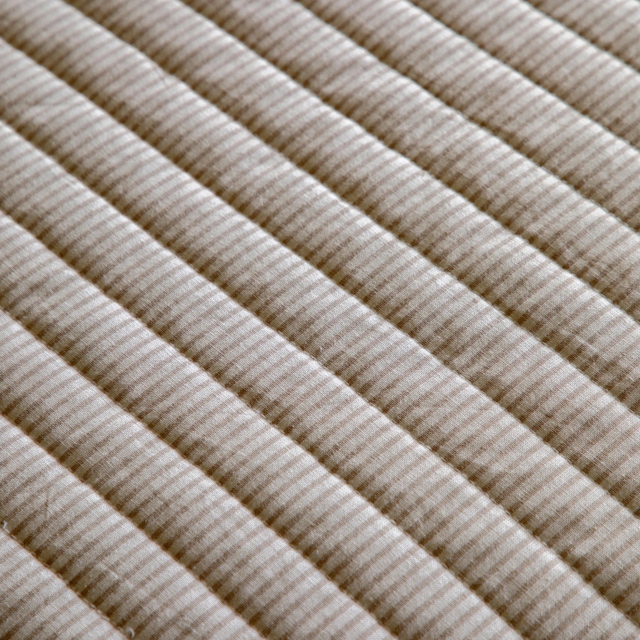 Amberdowns Quilted Oatmeal Beige Cotton Bedspread