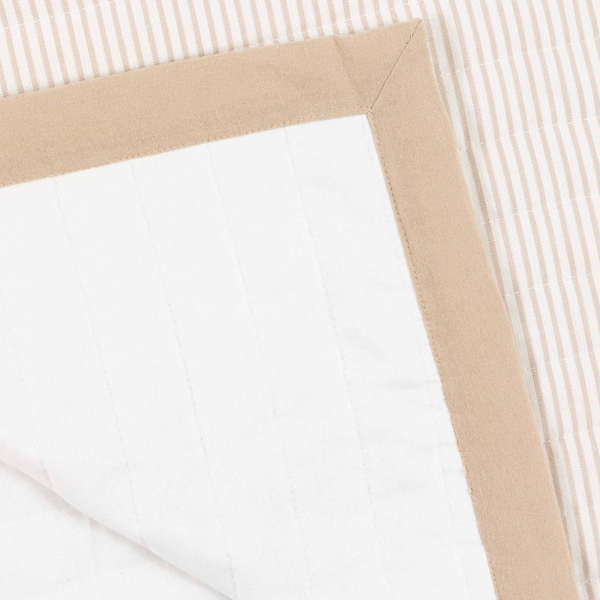 Amberdowns Quilted Oatmeal Beige Cotton Bedspread