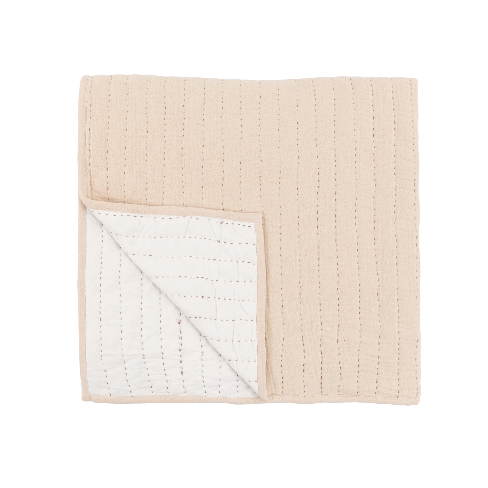 Redcliffe Gauze Taupe Cotton Bedspread
