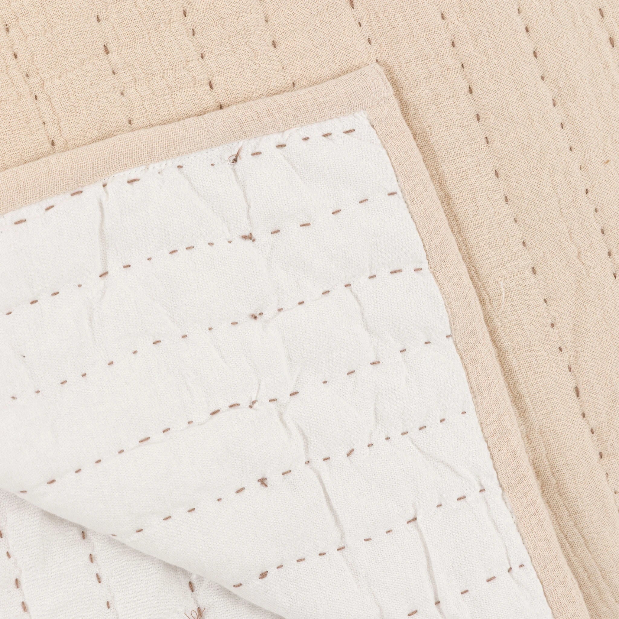 Redcliffe Gauze Taupe Cotton Bedspread