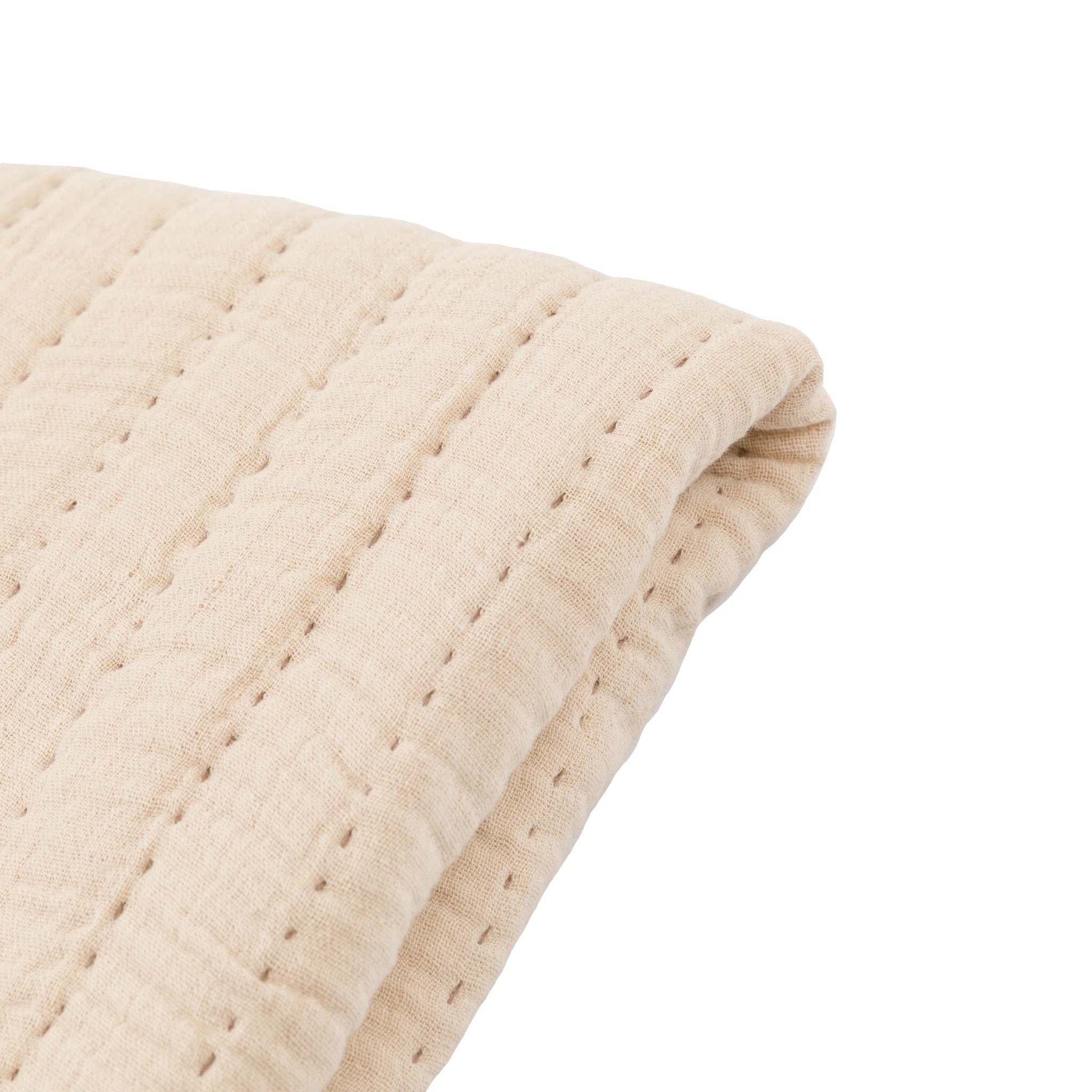 Redcliffe Gauze Taupe Cotton Bedspread