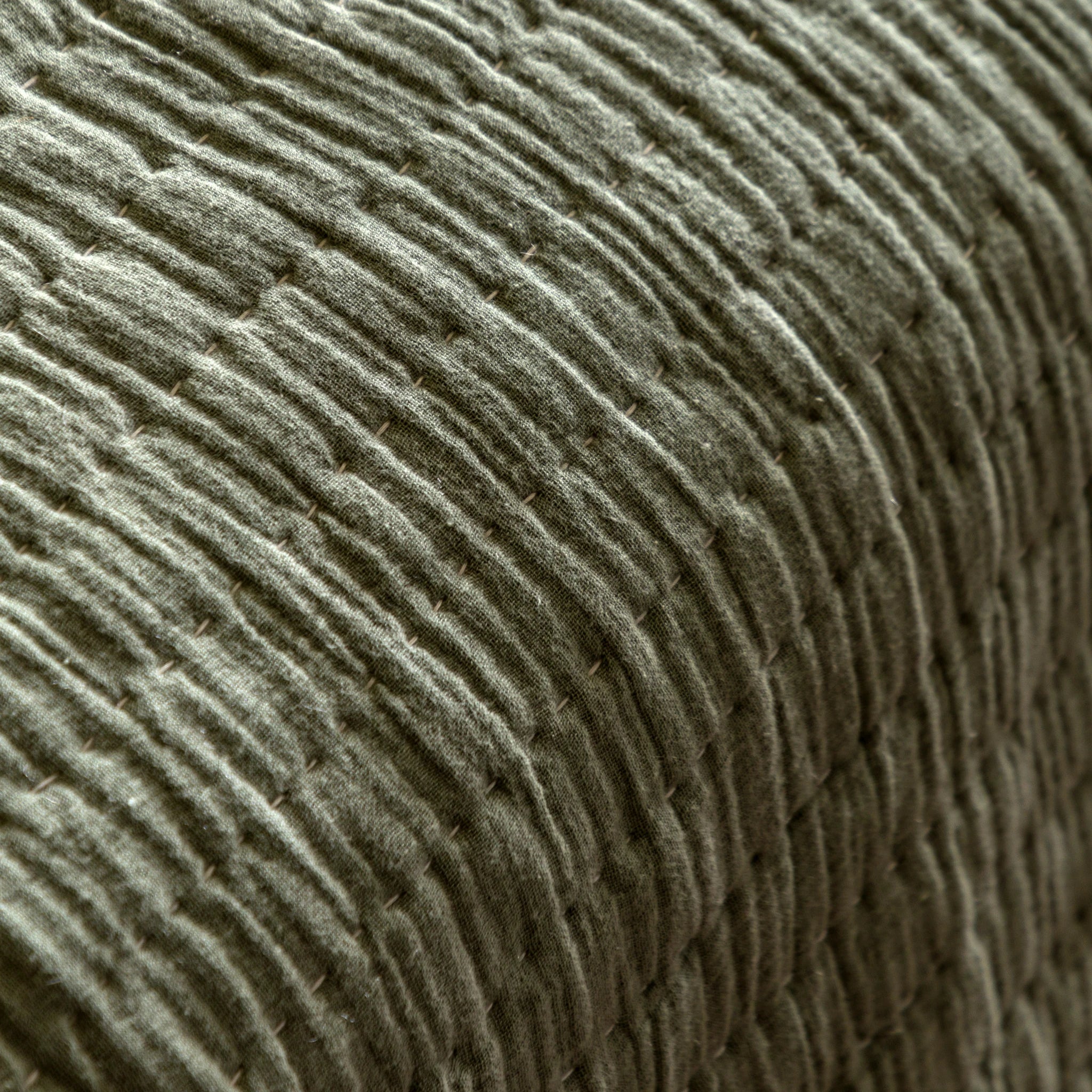 Redcliffe Gauze Sage Green Cotton Bedspread