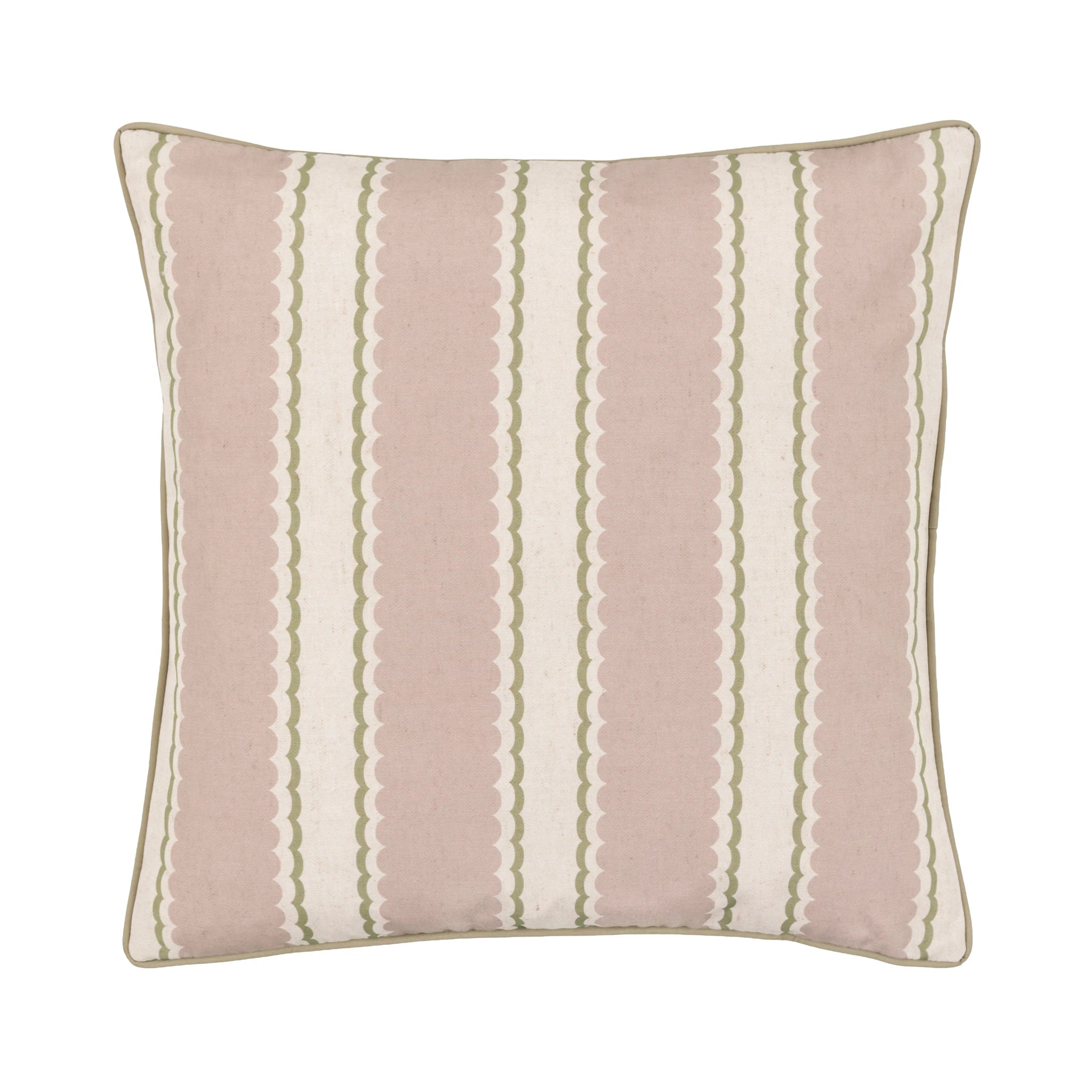 Maribel Olive Green & Natural Cushion 45x45cm