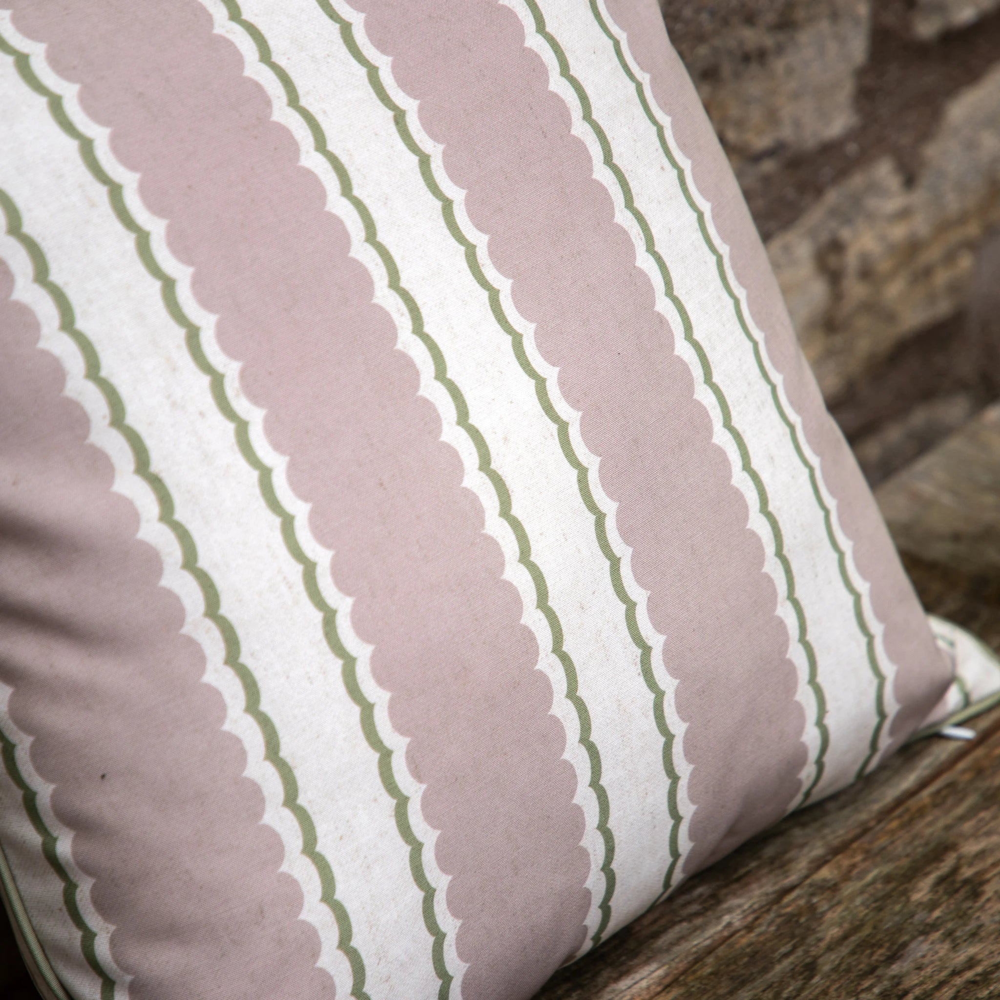 Maribel Olive Green & Natural Cushion 45x45cm