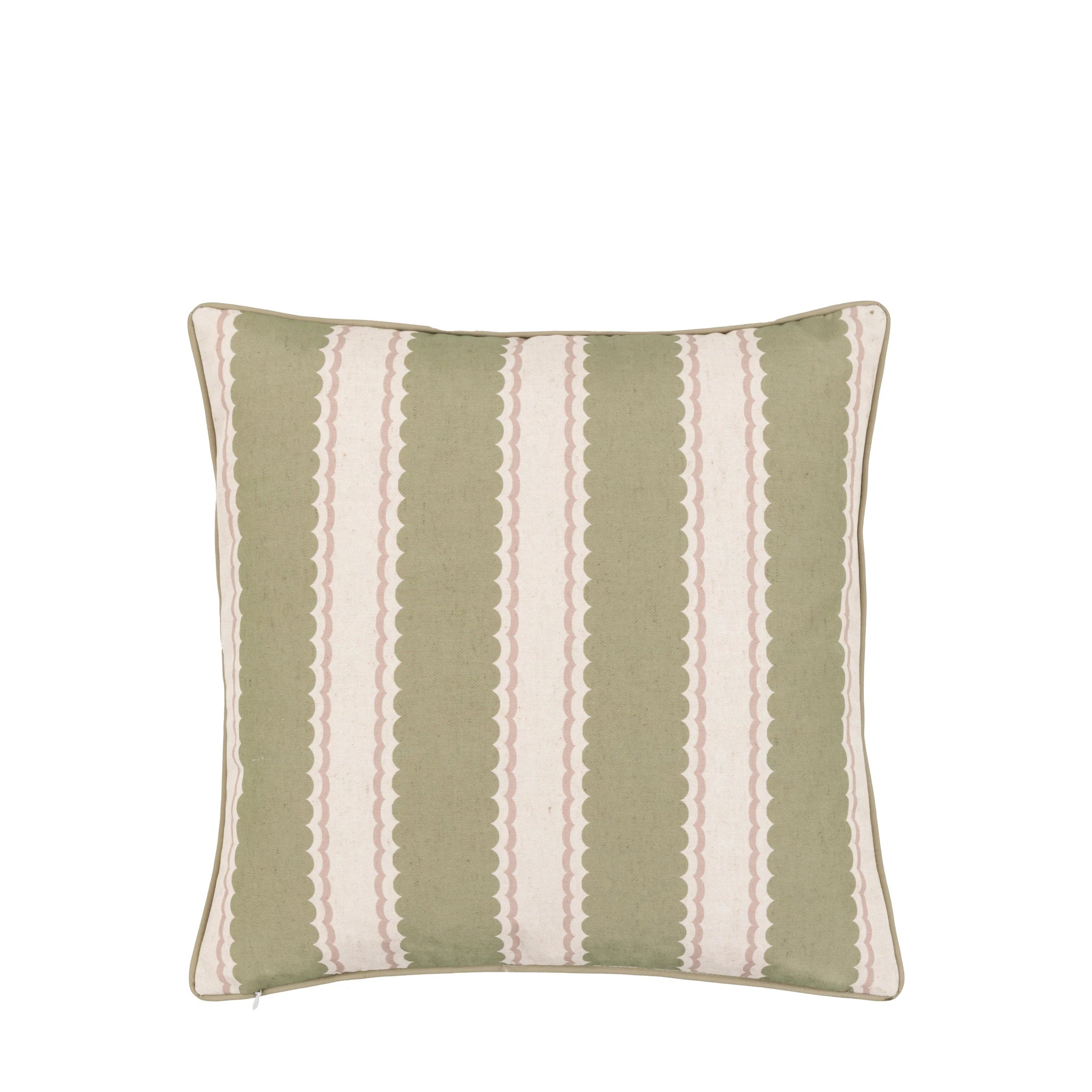 Maribel Olive Green & Natural Cushion 45x45cm