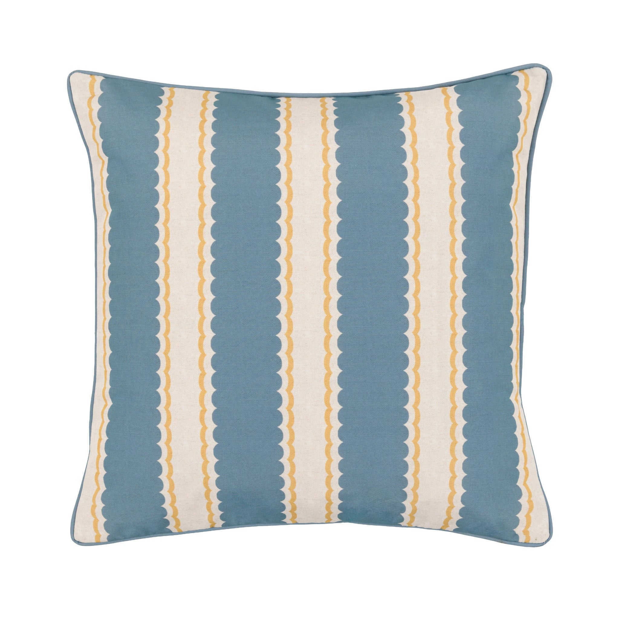 Maribel Blue & Ochre Cushion 45x45cm