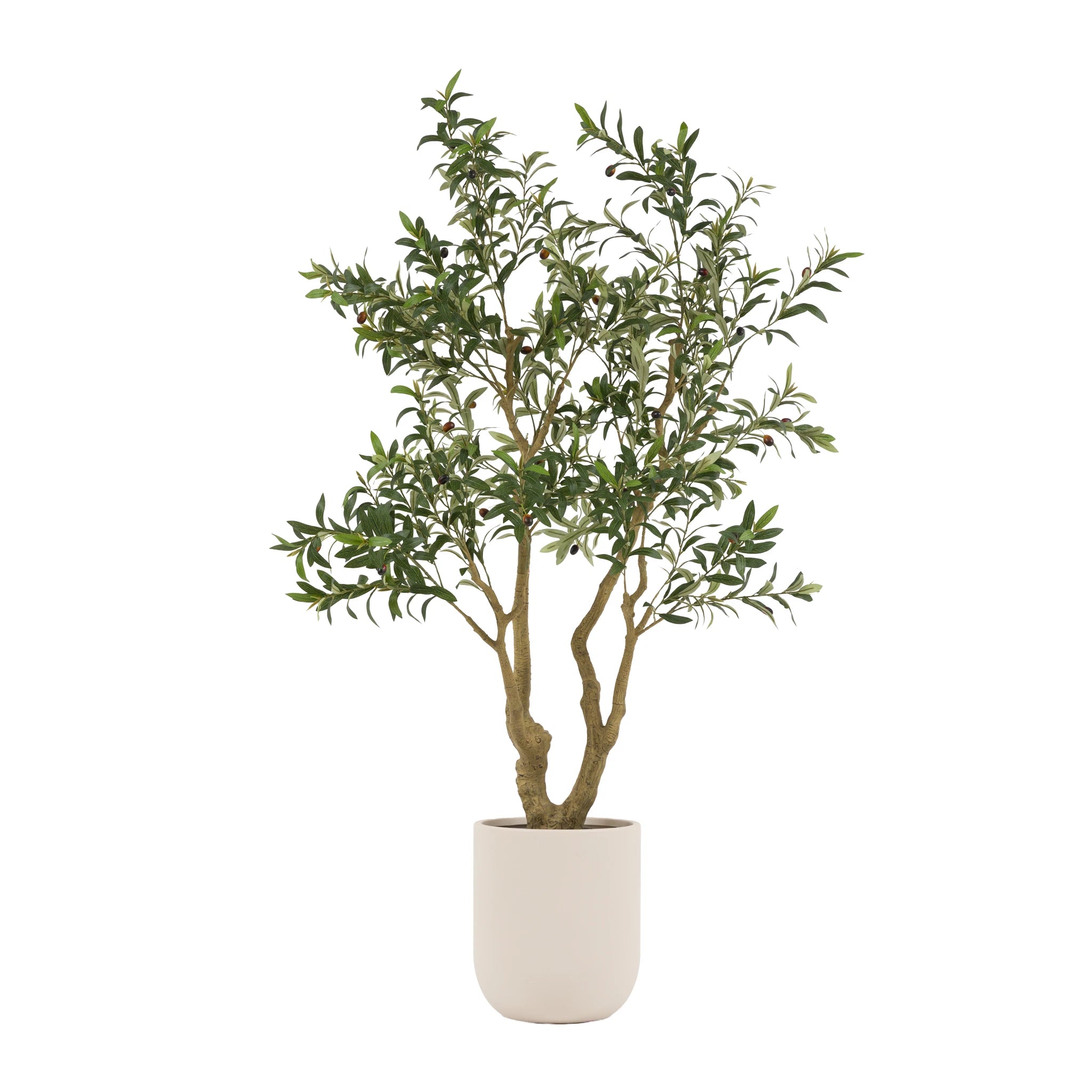 Alderpark White Pot Faux Olive Tree