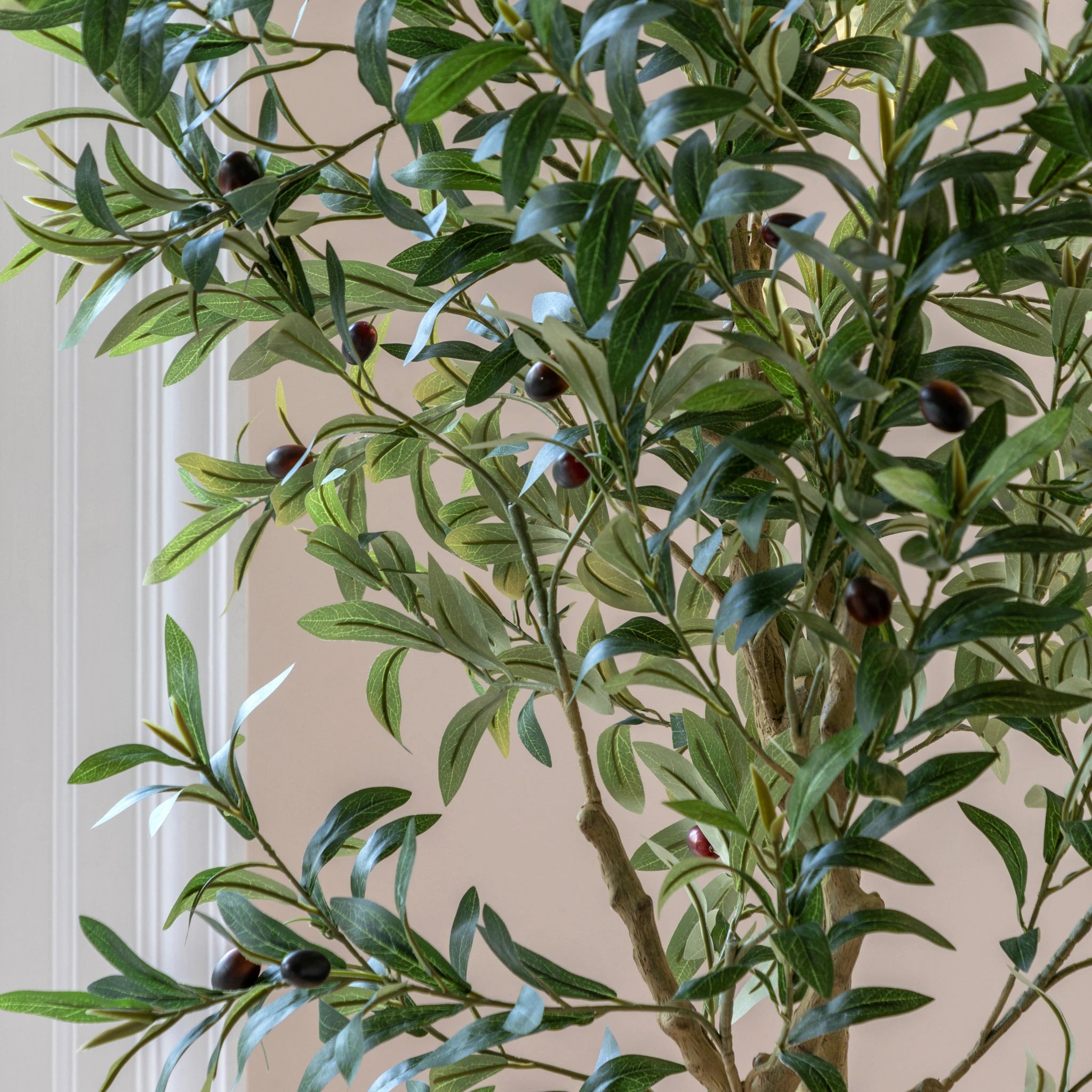 Alderpark White Pot Faux Olive Tree