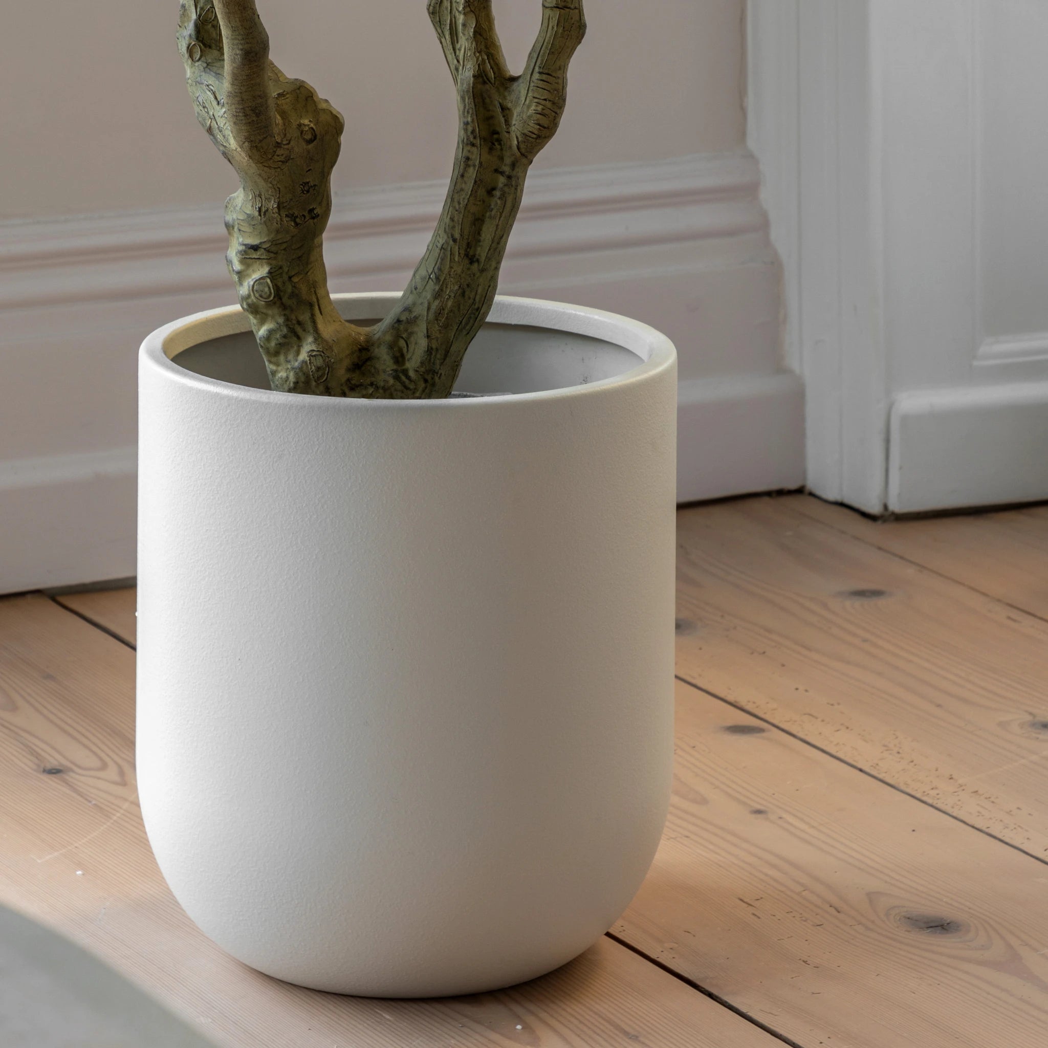 Alderpark White Pot Faux Olive Tree