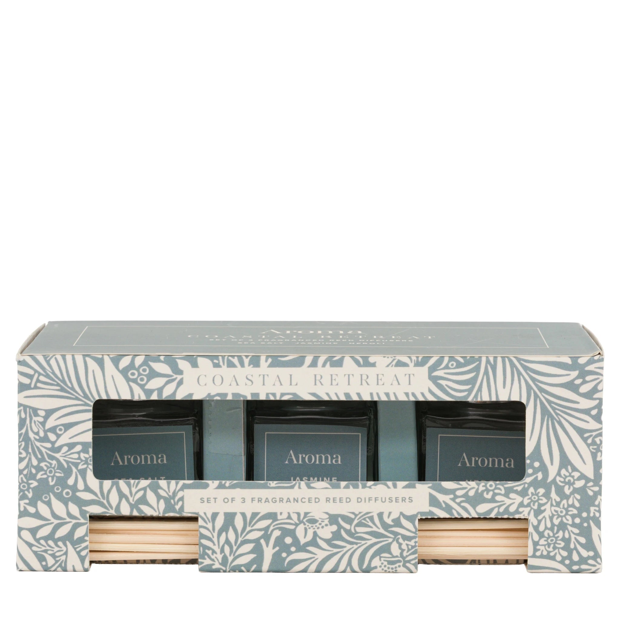 Set of 3 Aldercoast Coastal Retreat Teal Reed Diffusers