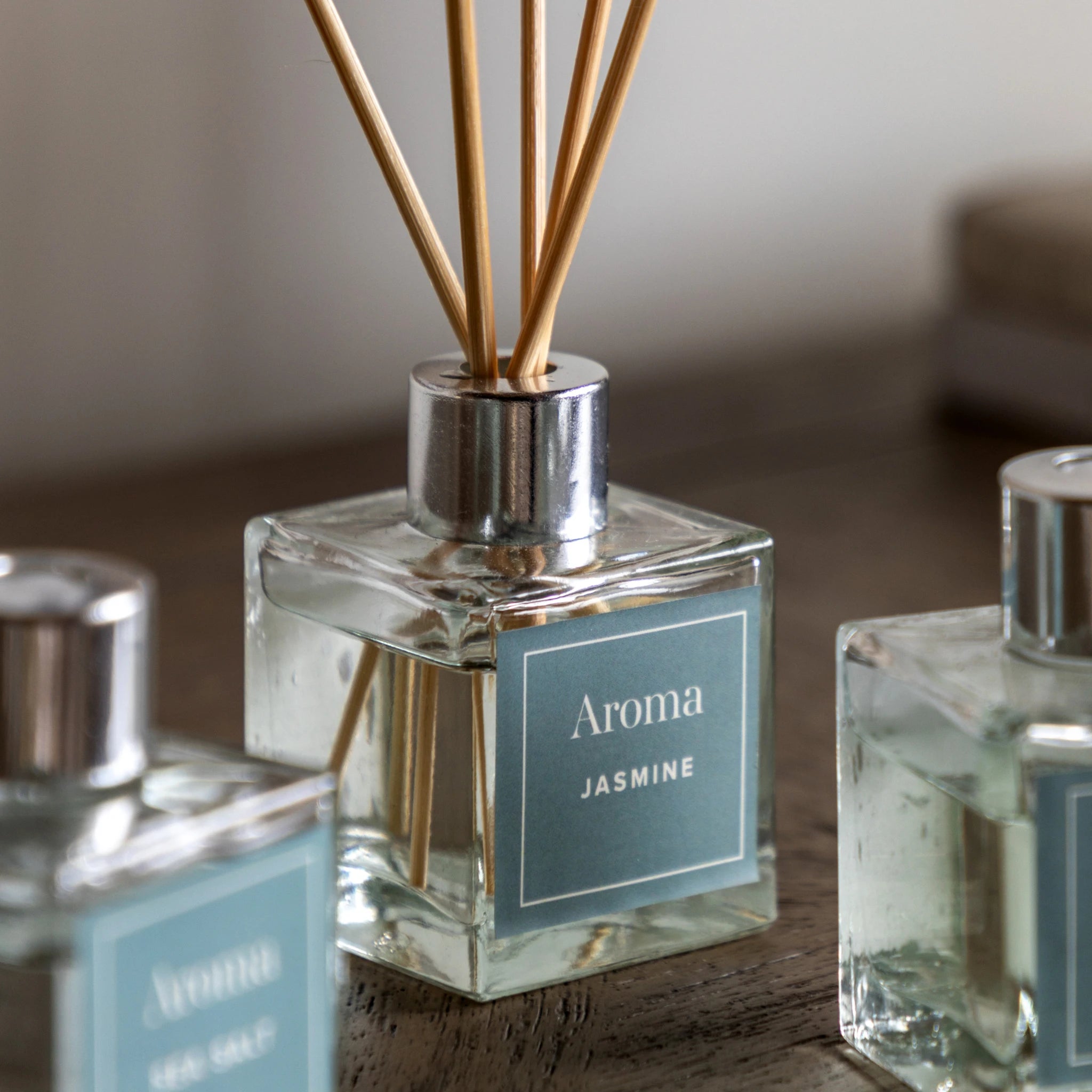 Set of 3 Aldercoast Coastal Retreat Teal Reed Diffusers