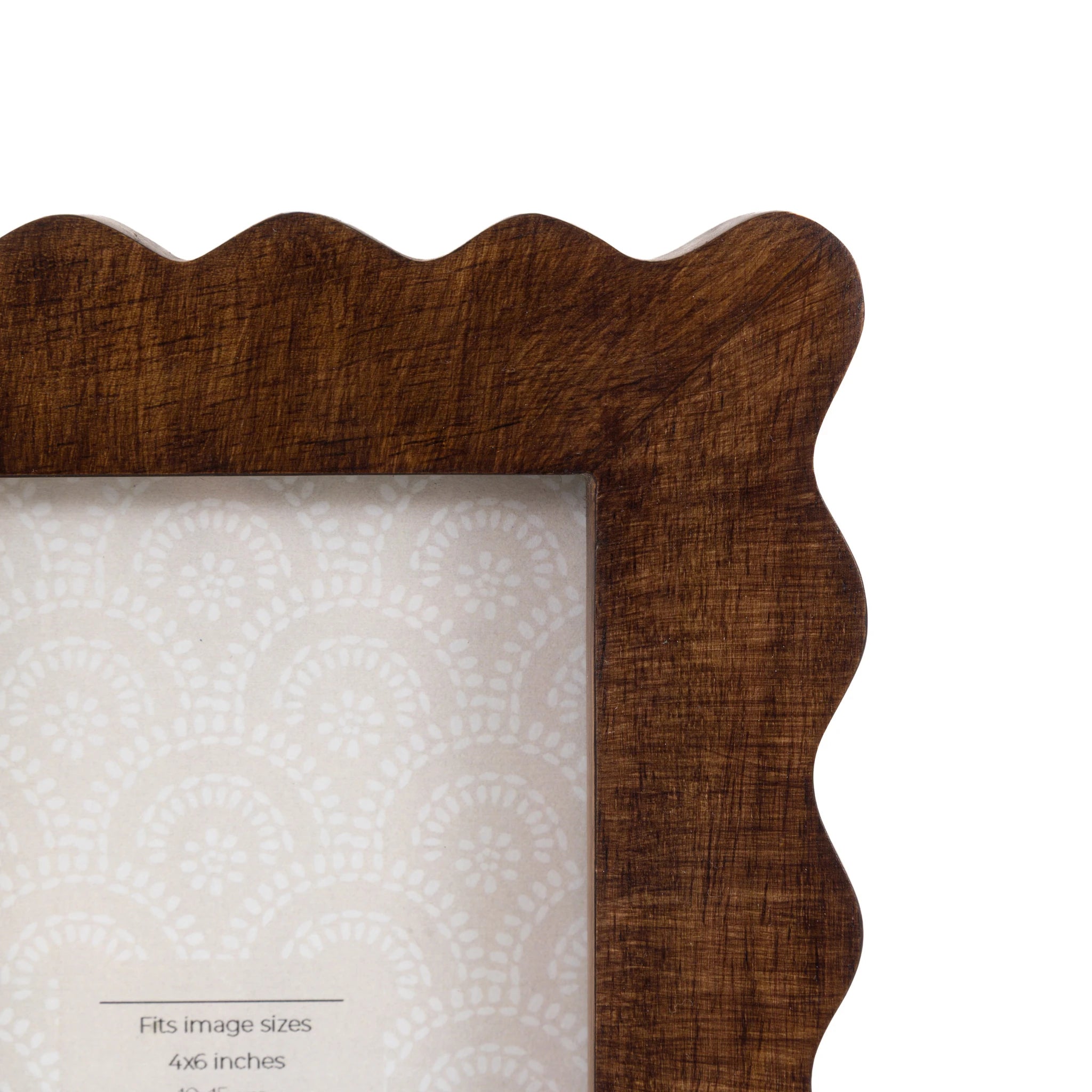 Salasco Brown Mango Wood Scallop Photo Frame 15x10cm