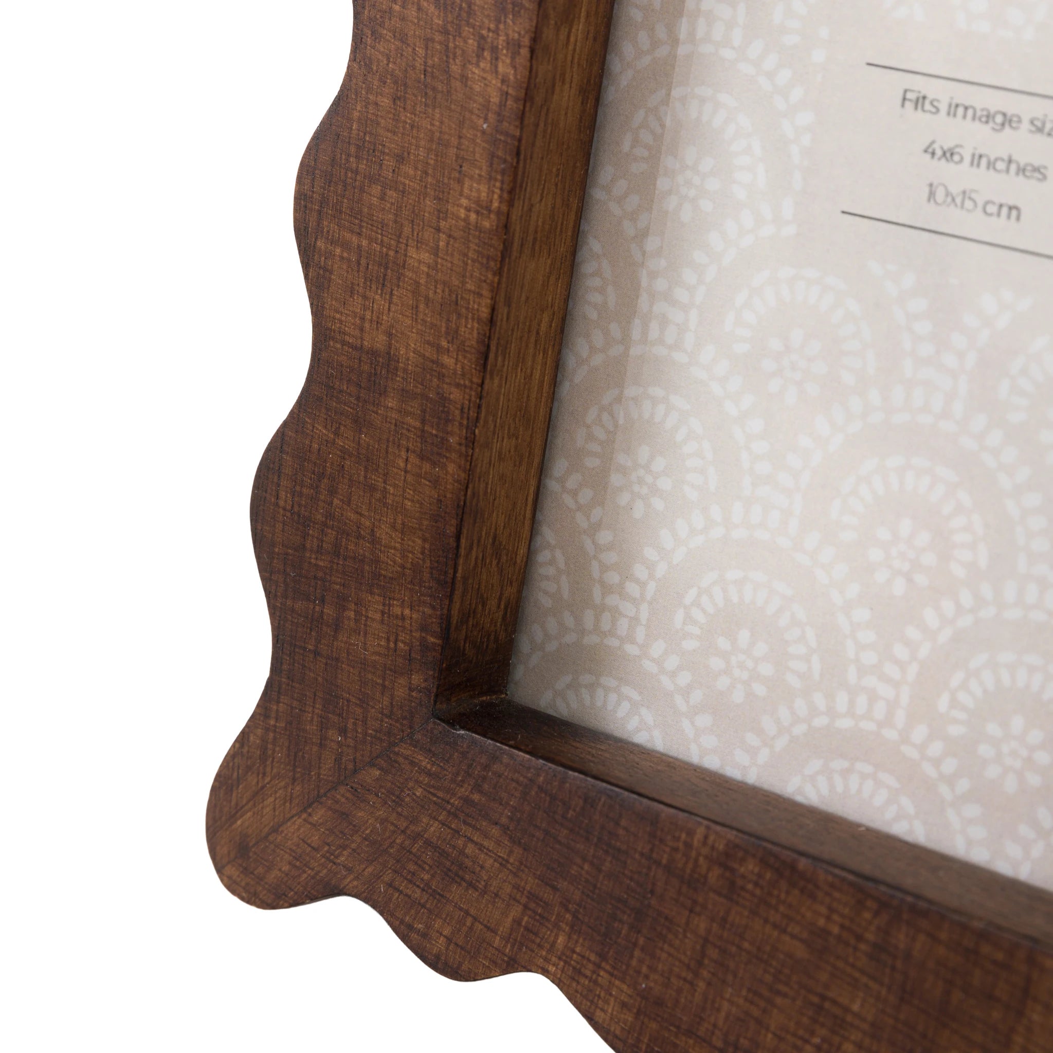 Salasco Brown Mango Wood Scallop Photo Frame 15x10cm