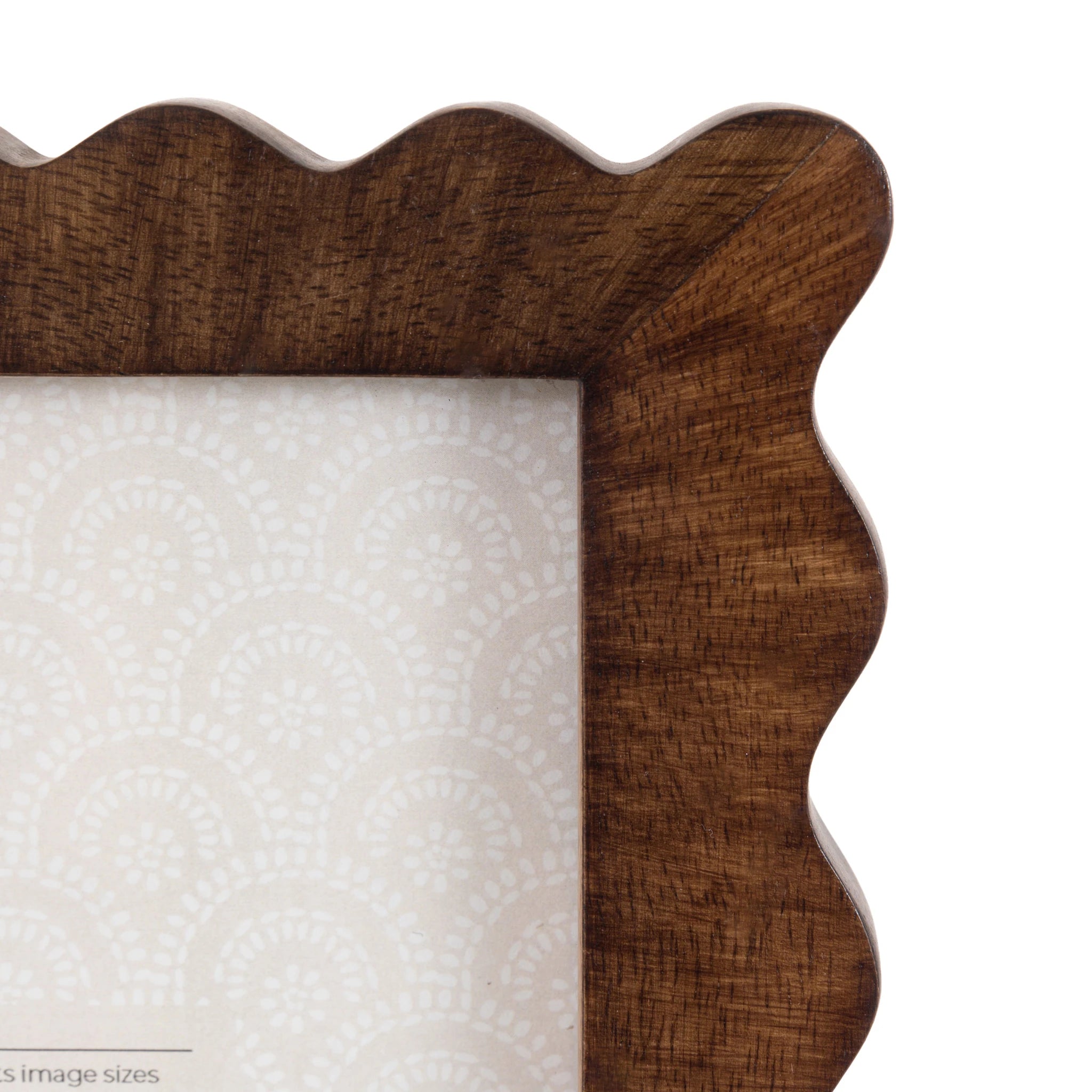 Salasco Brown Mango Wood Scallop Photo Frame 18x13cm