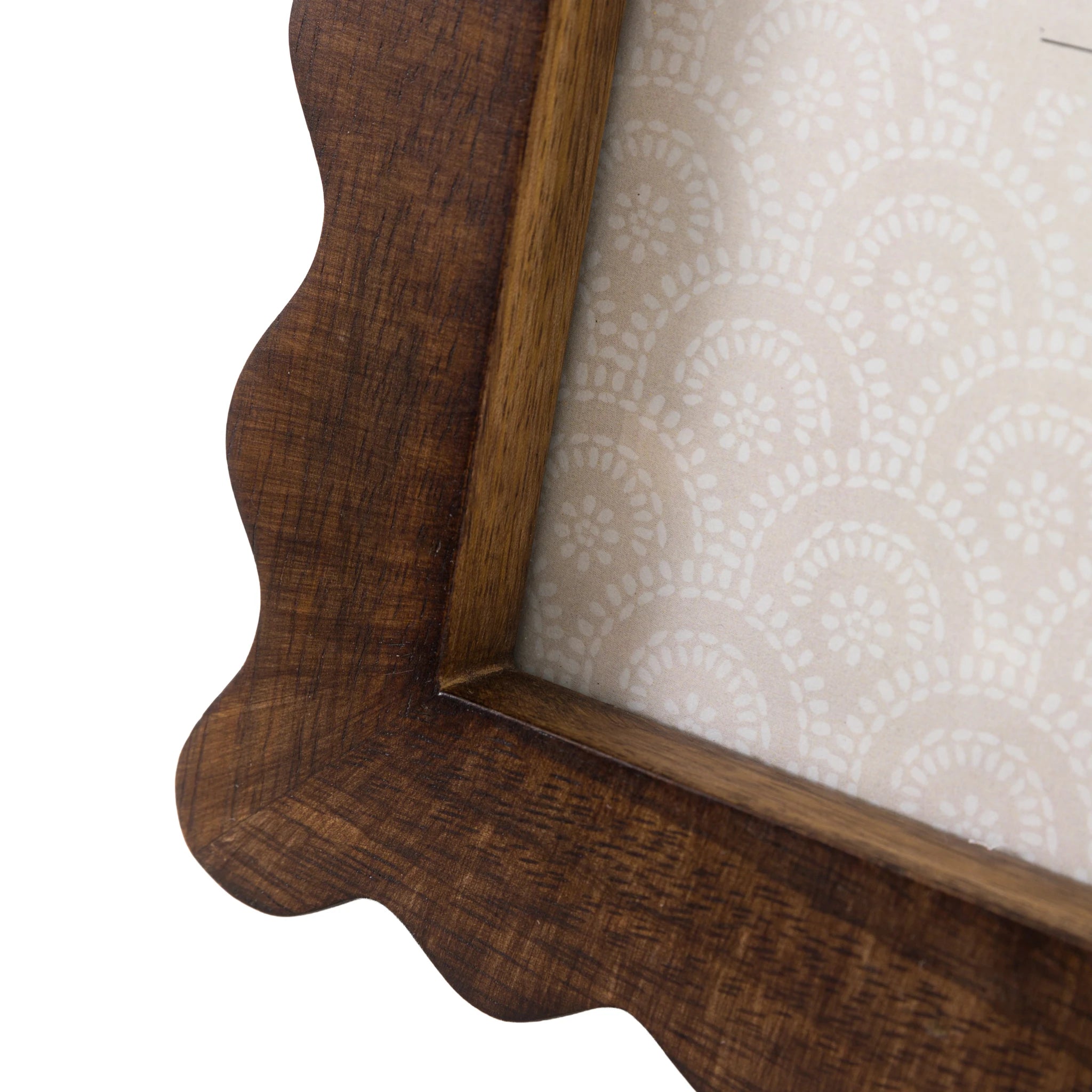 Salasco Brown Mango Wood Scallop Photo Frame 18x13cm