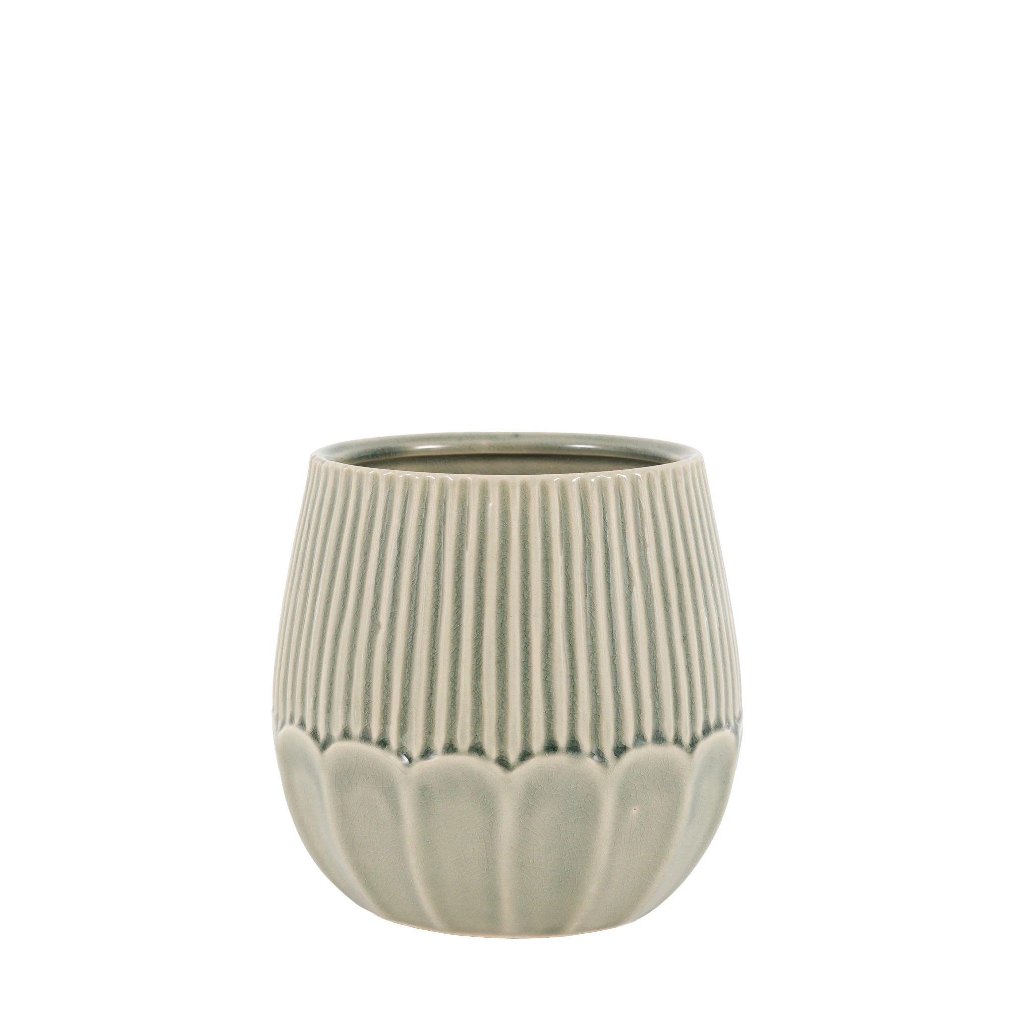 Terranova Ceramic Green Planter