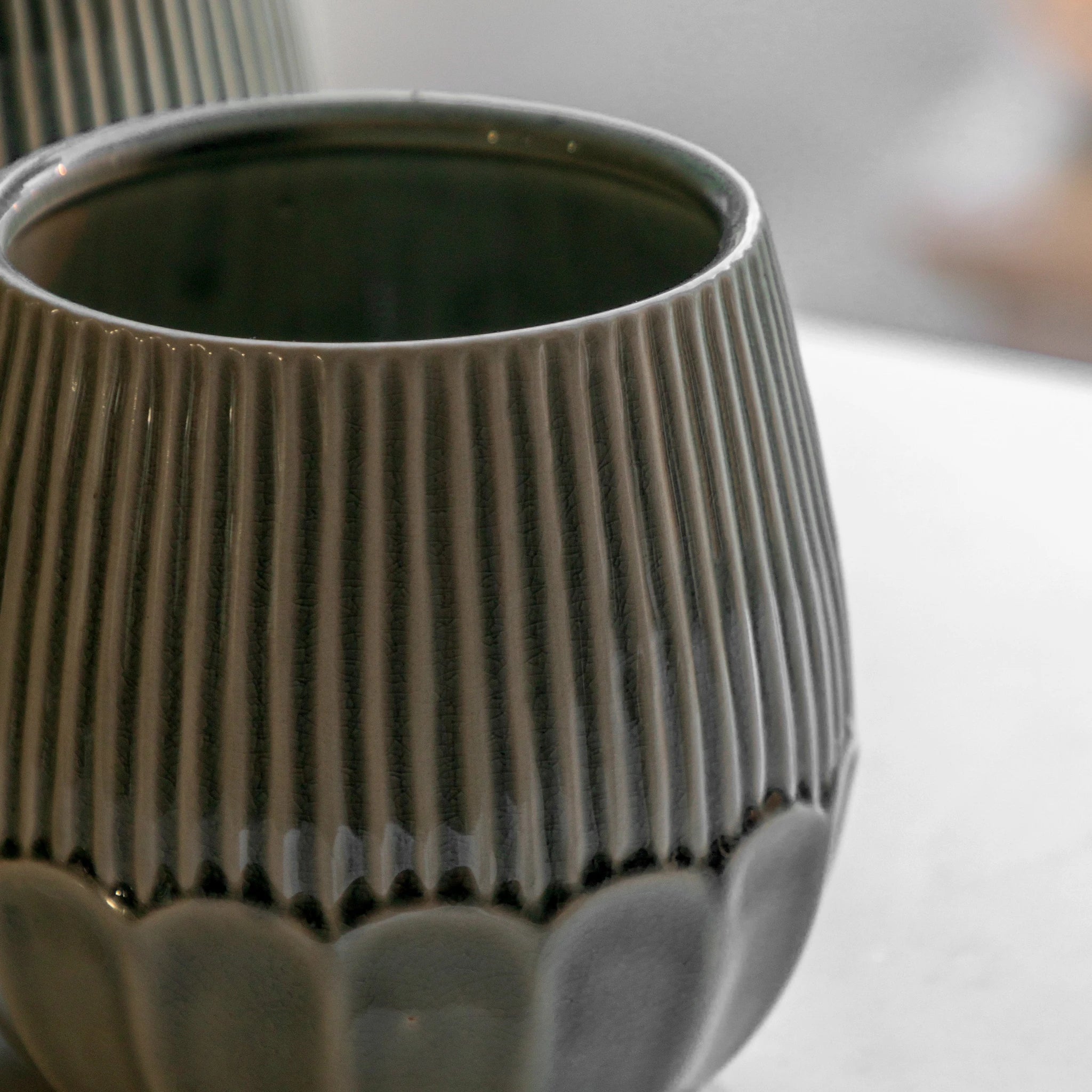 Terranova Ceramic Green Planter