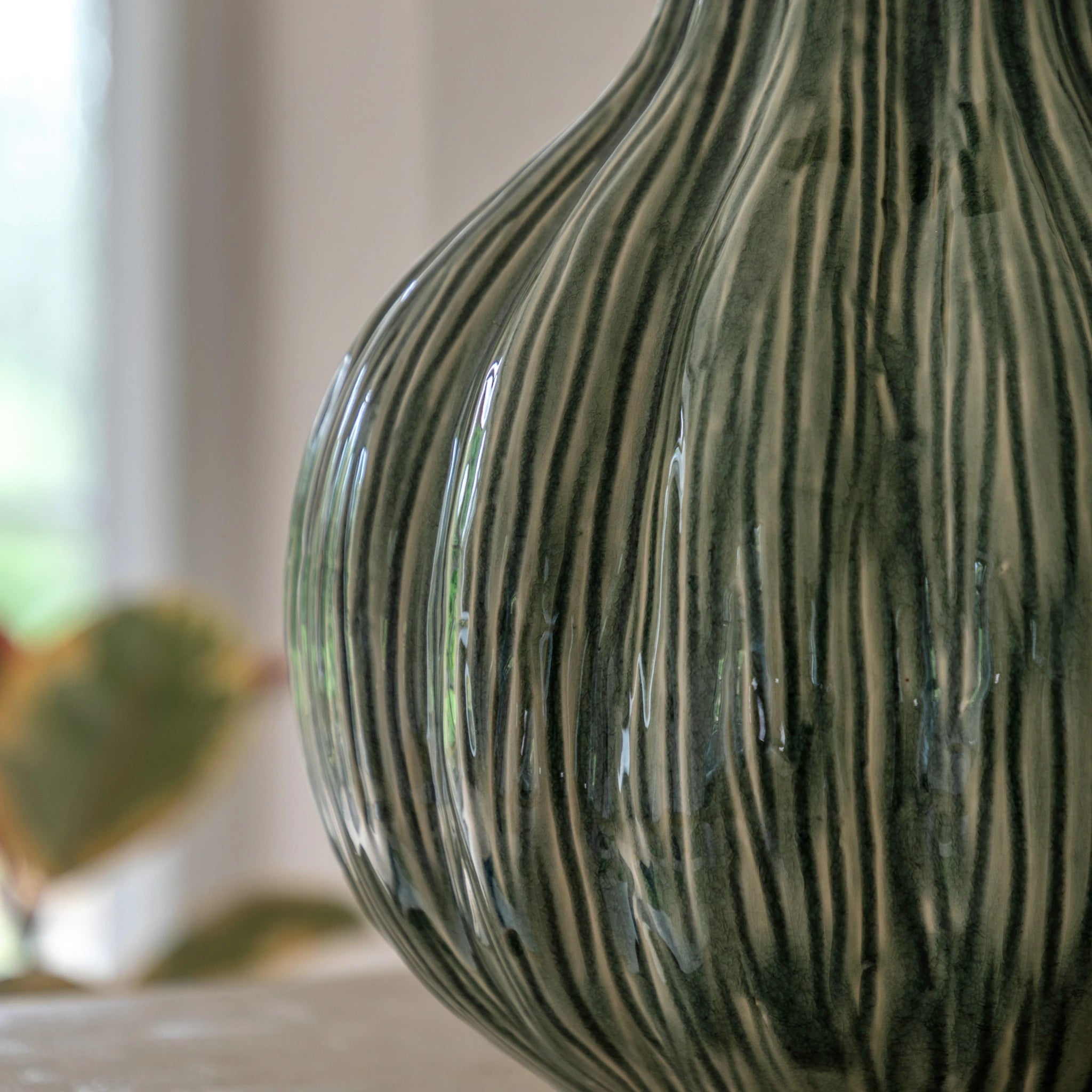Alderterrace Fennel Green Glazed Stoneware Vase