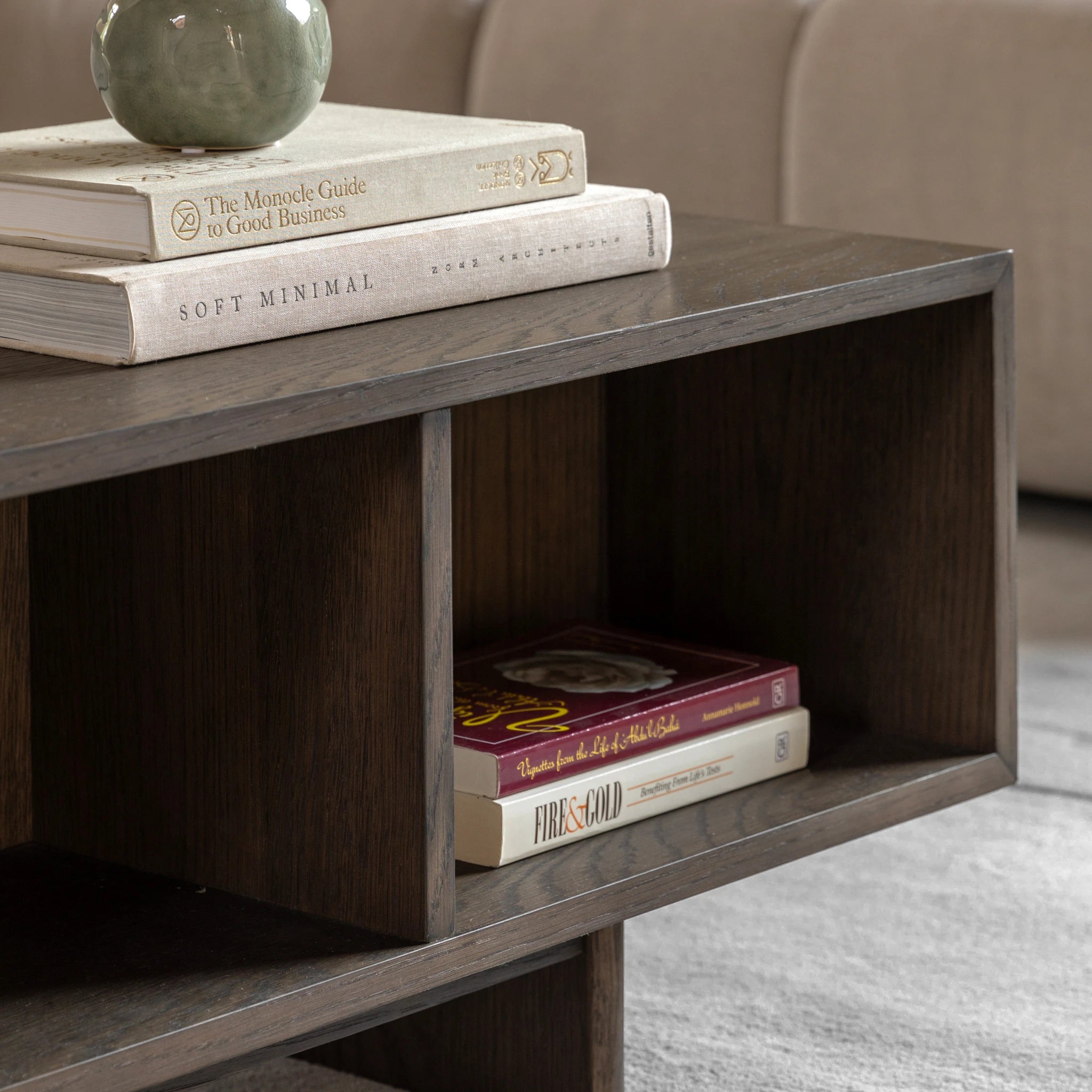 Sullivan Walnut Brown Oak Wood Coffee Table
