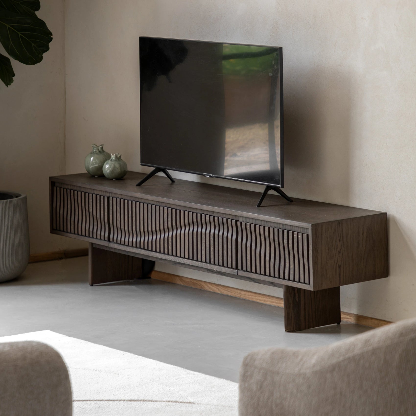 Sullivan Walnut Brown Oak Wood TV Unit