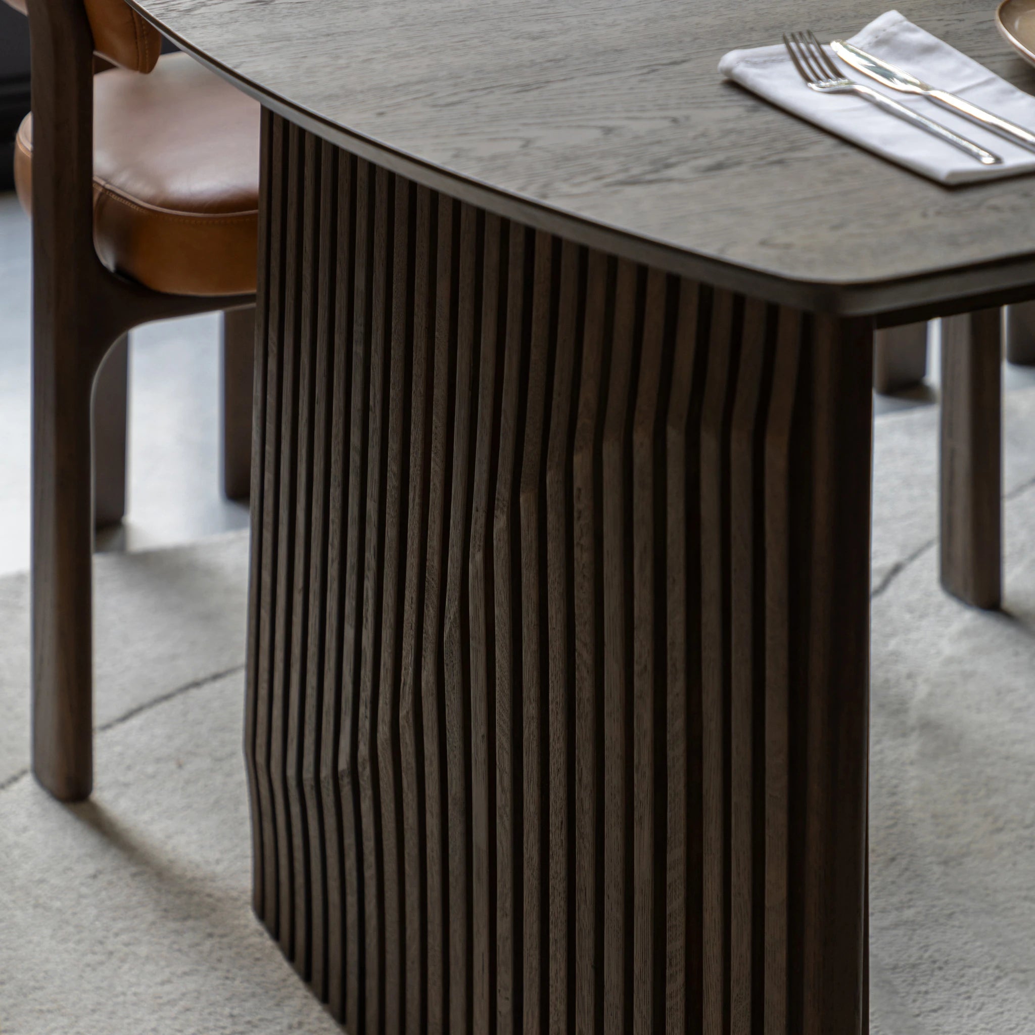 Sullivan Walnut Brown Oak Wood Extending Dining Table 180-230cm