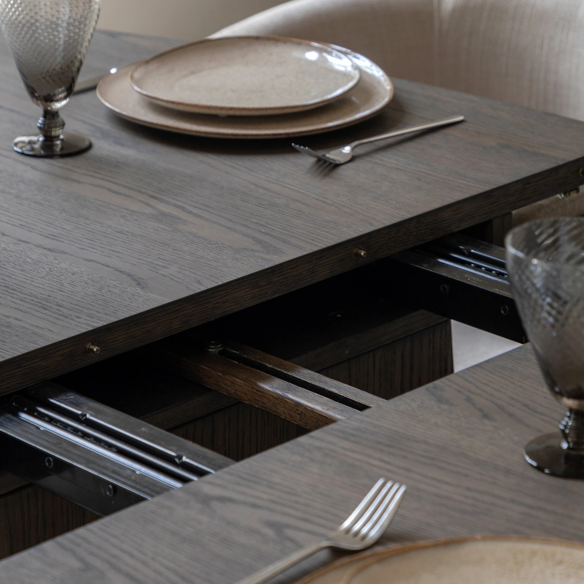 Sullivan Oval Walnut Brown Oak Wood Extending Dining Table 200-250cm