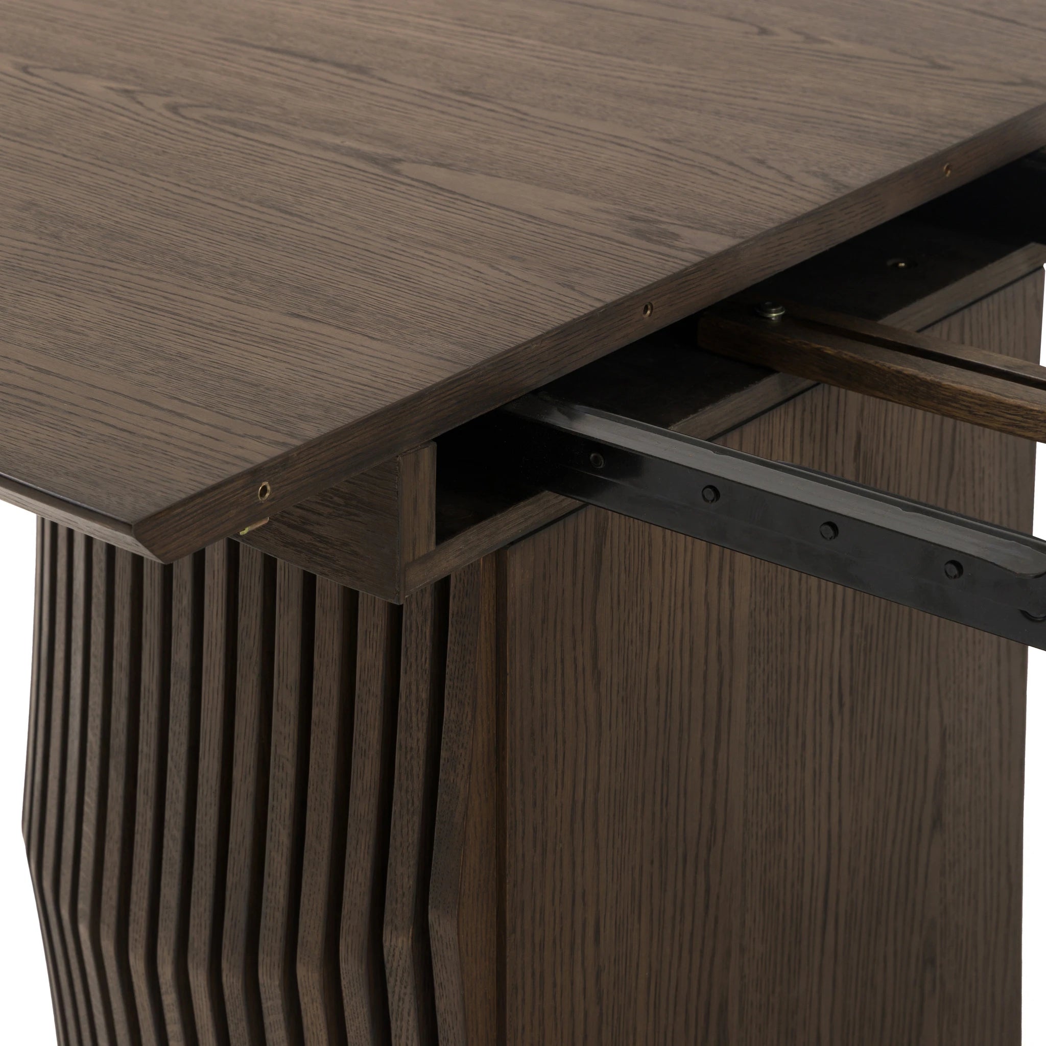 Sullivan Oval Walnut Brown Oak Wood Extending Dining Table 200-250cm