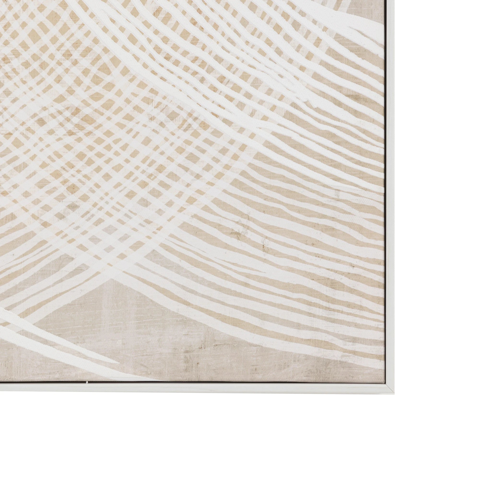 Amberhill in the Round Beige Framed Canvas
