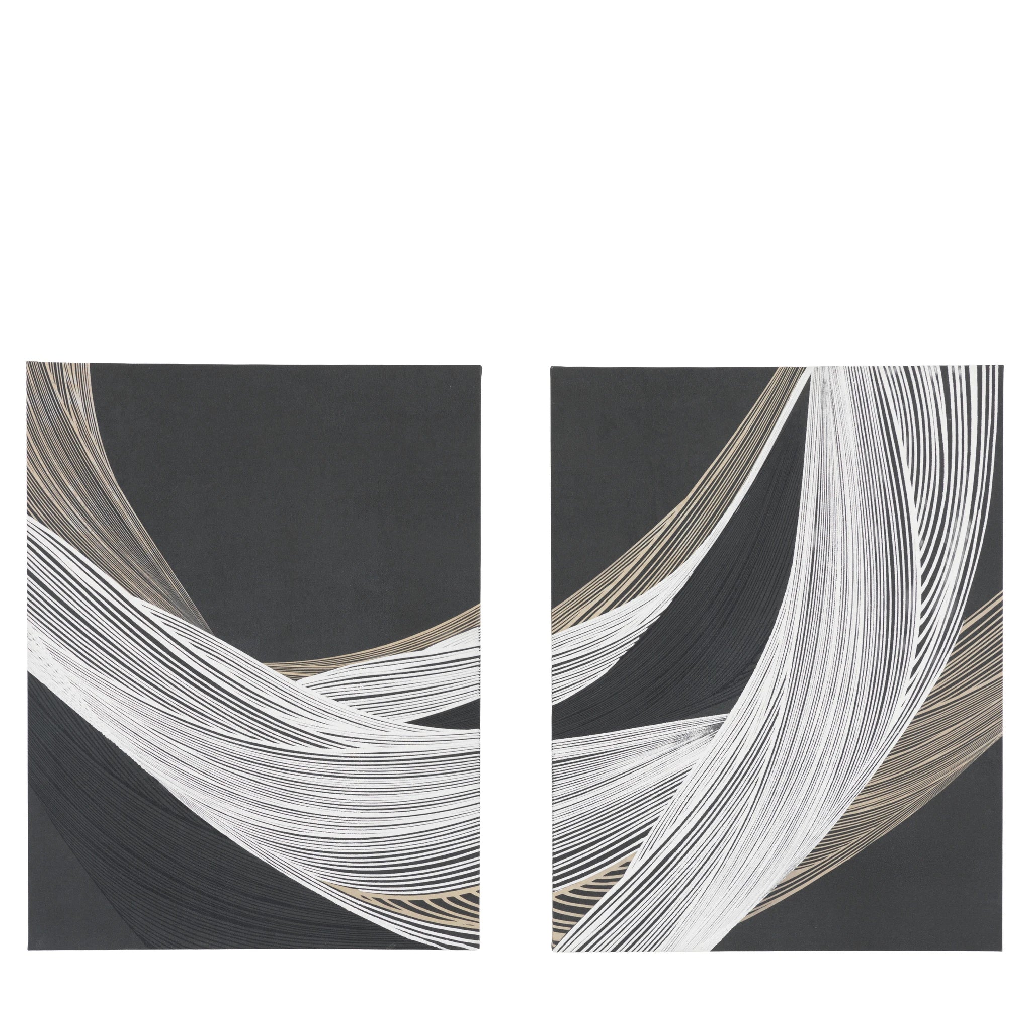 Set of 2 Ambergrove Appeal Black Canvases Wall Art
