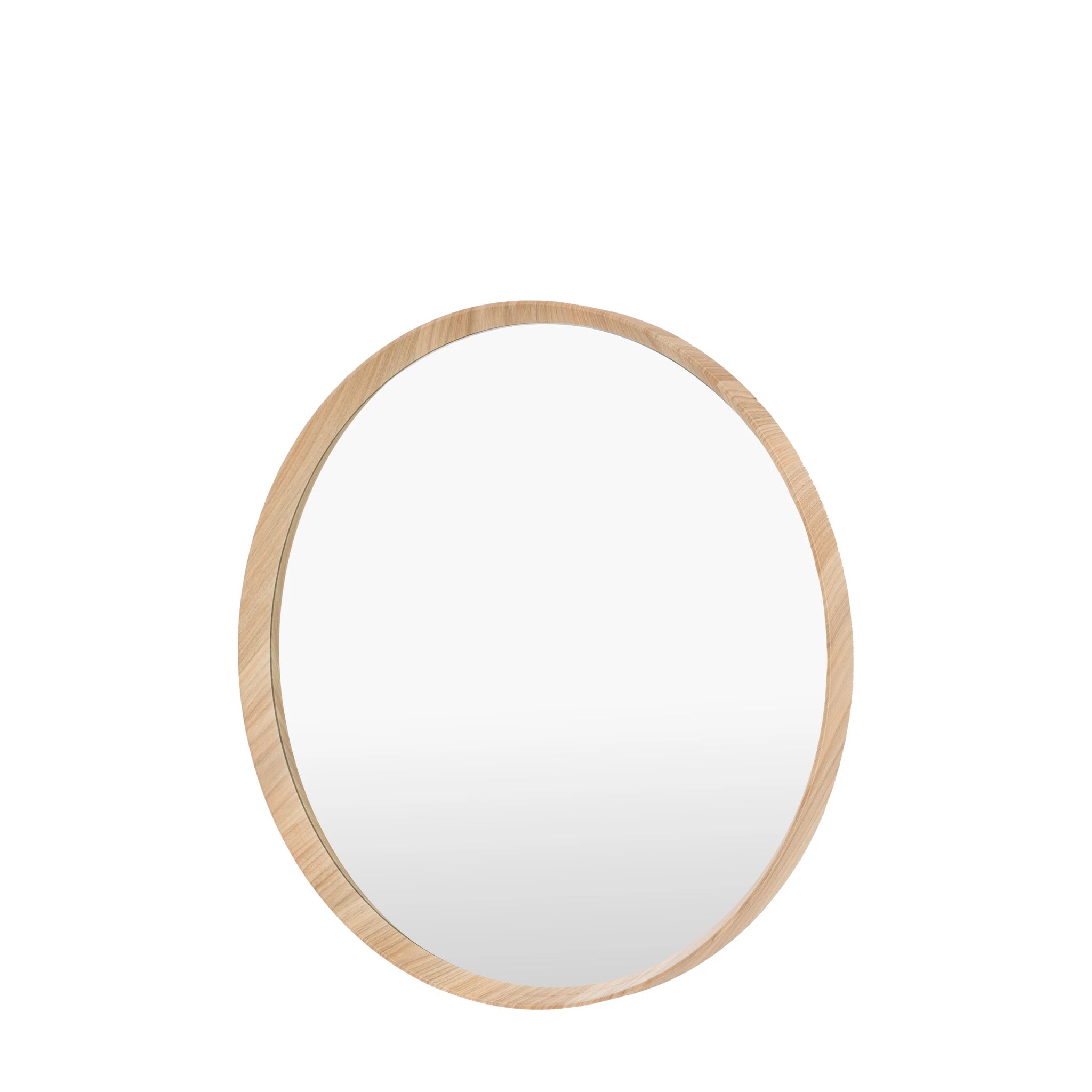 Oakmere Oak Wood Round Wall Mirror 90cm