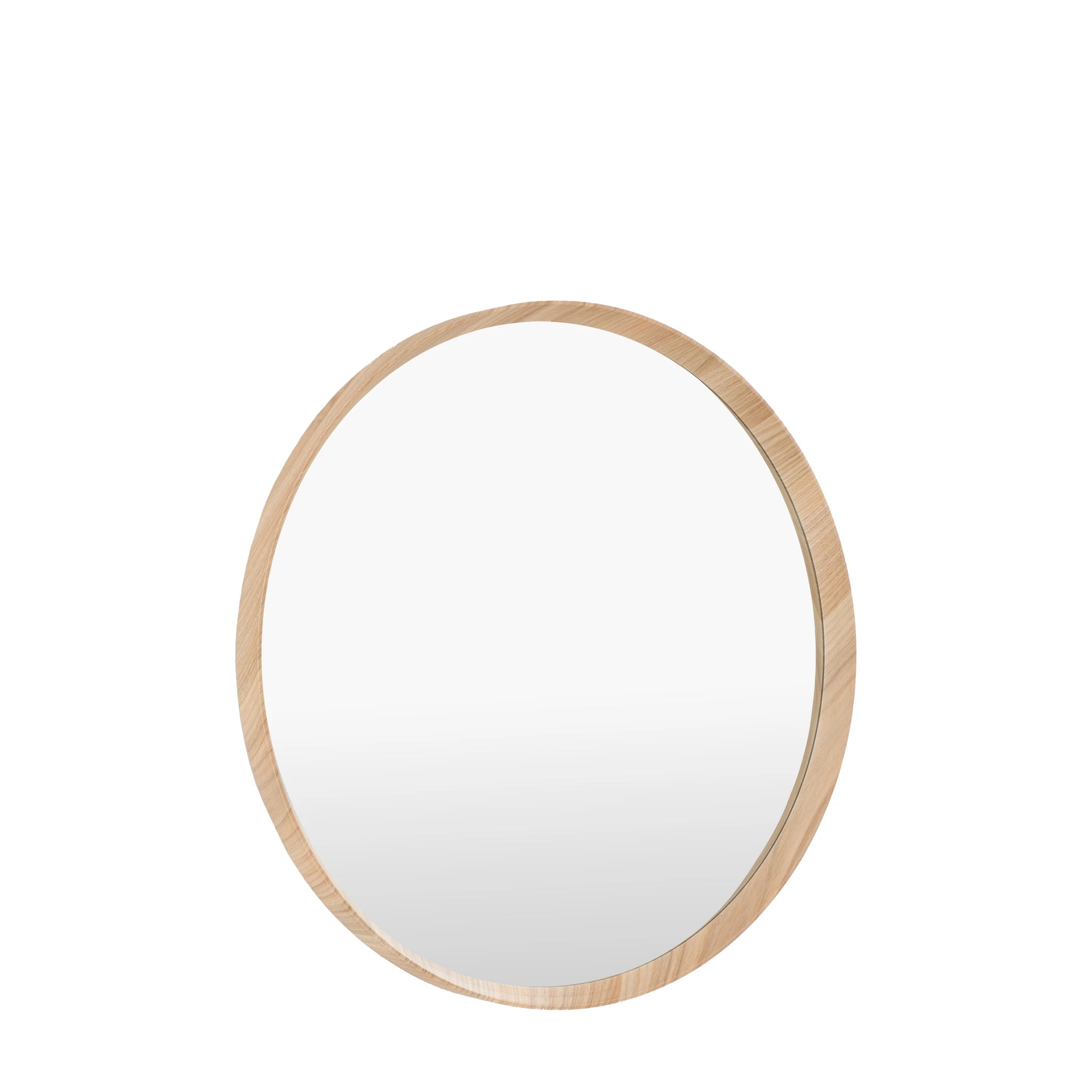 Oakmere Oak Wood Round Wall Mirror 90cm
