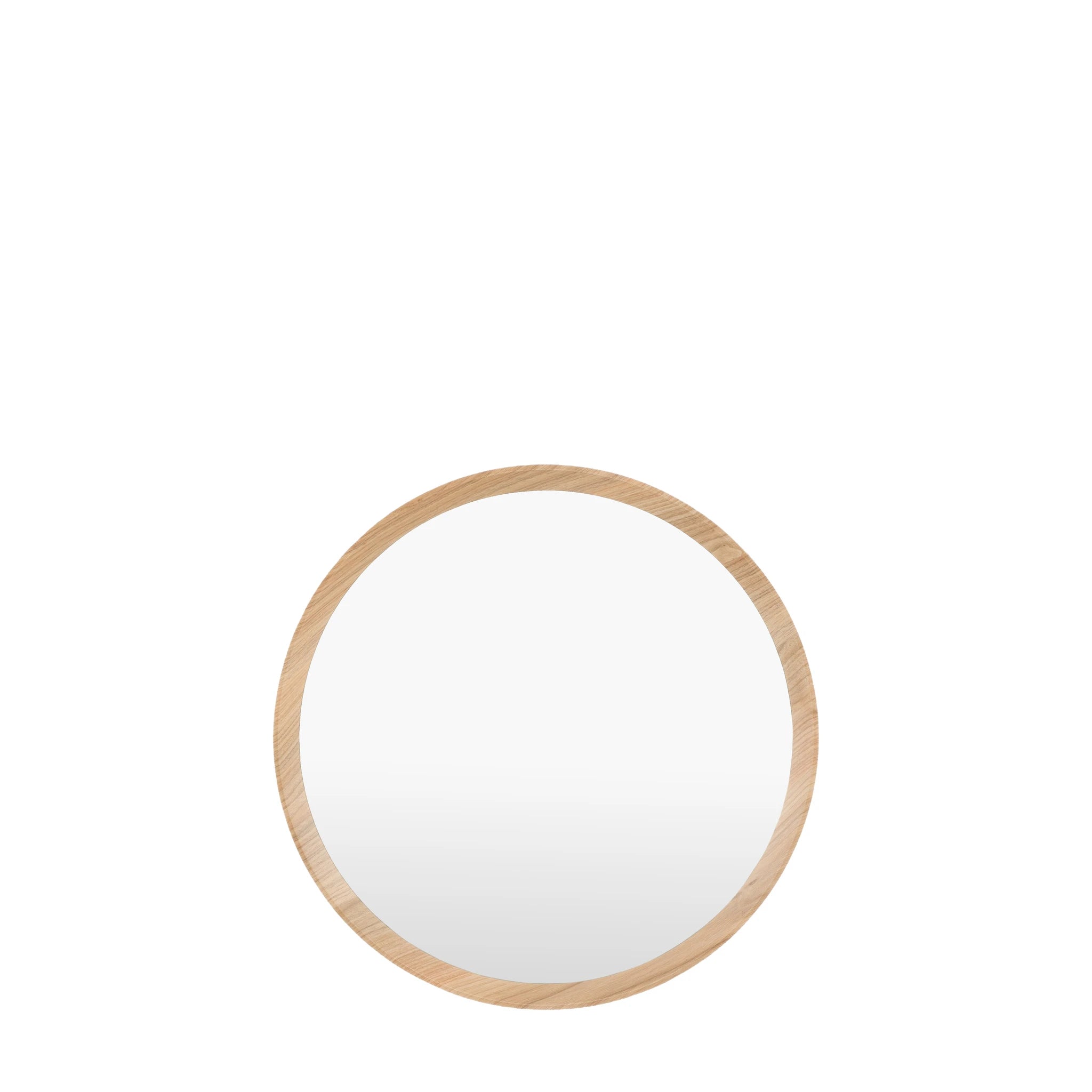 Oakmere Oak Wood Round Wall Mirror 60cm