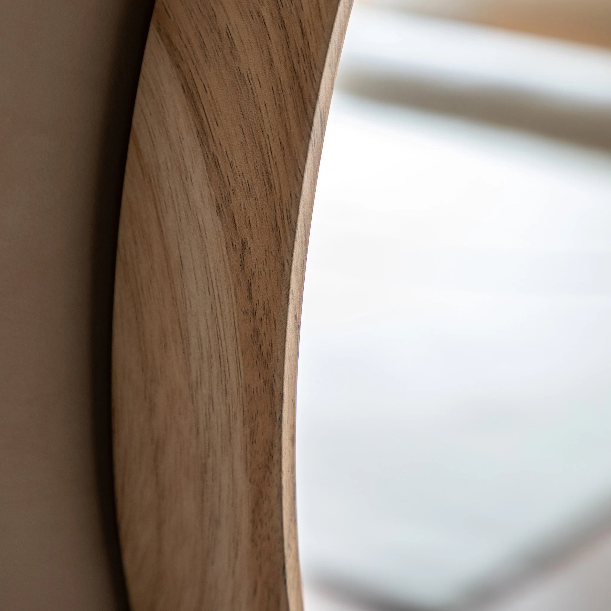 Oakmere Oak Wood Round Wall Mirror 60cm