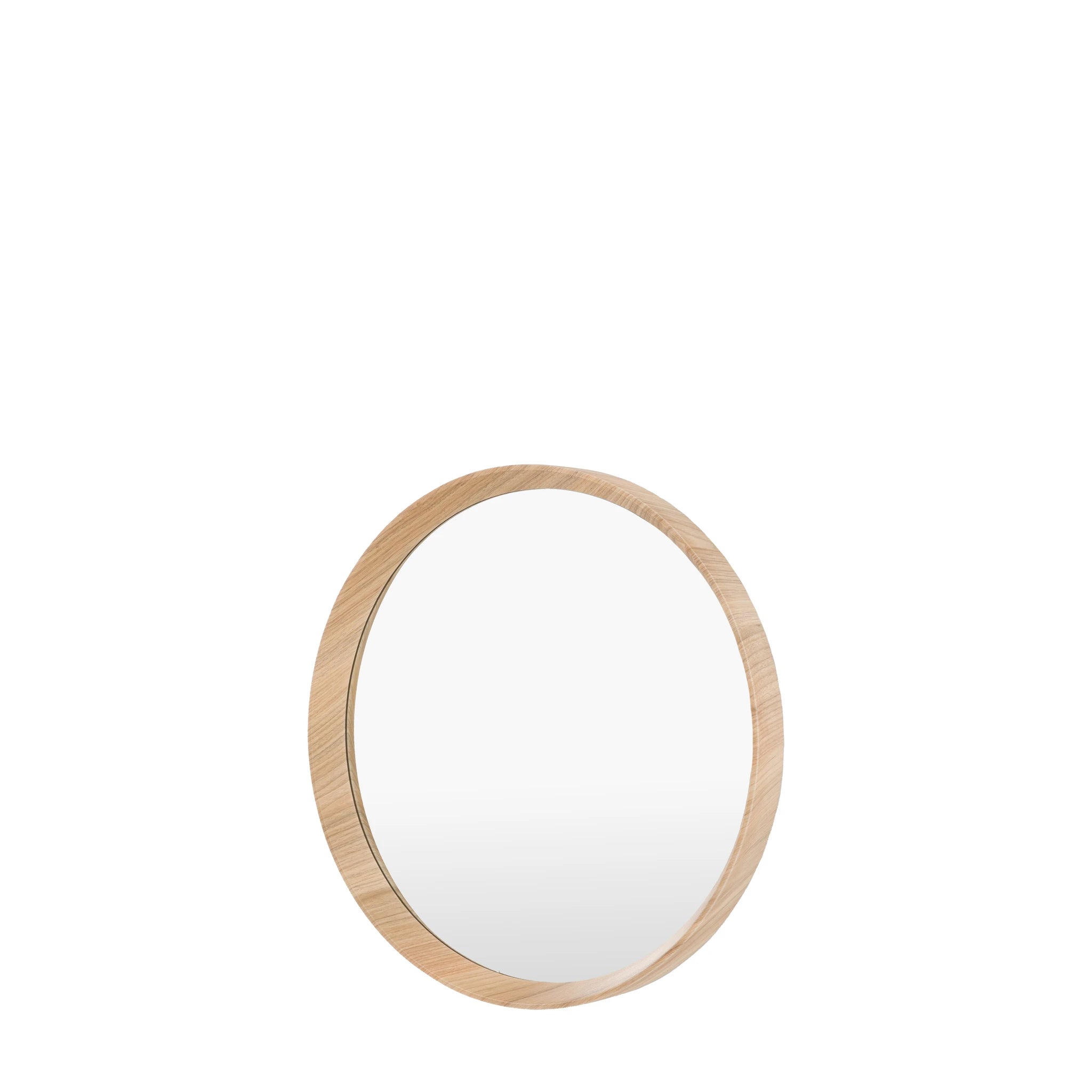 Oakmere Oak Wood Round Wall Mirror 60cm