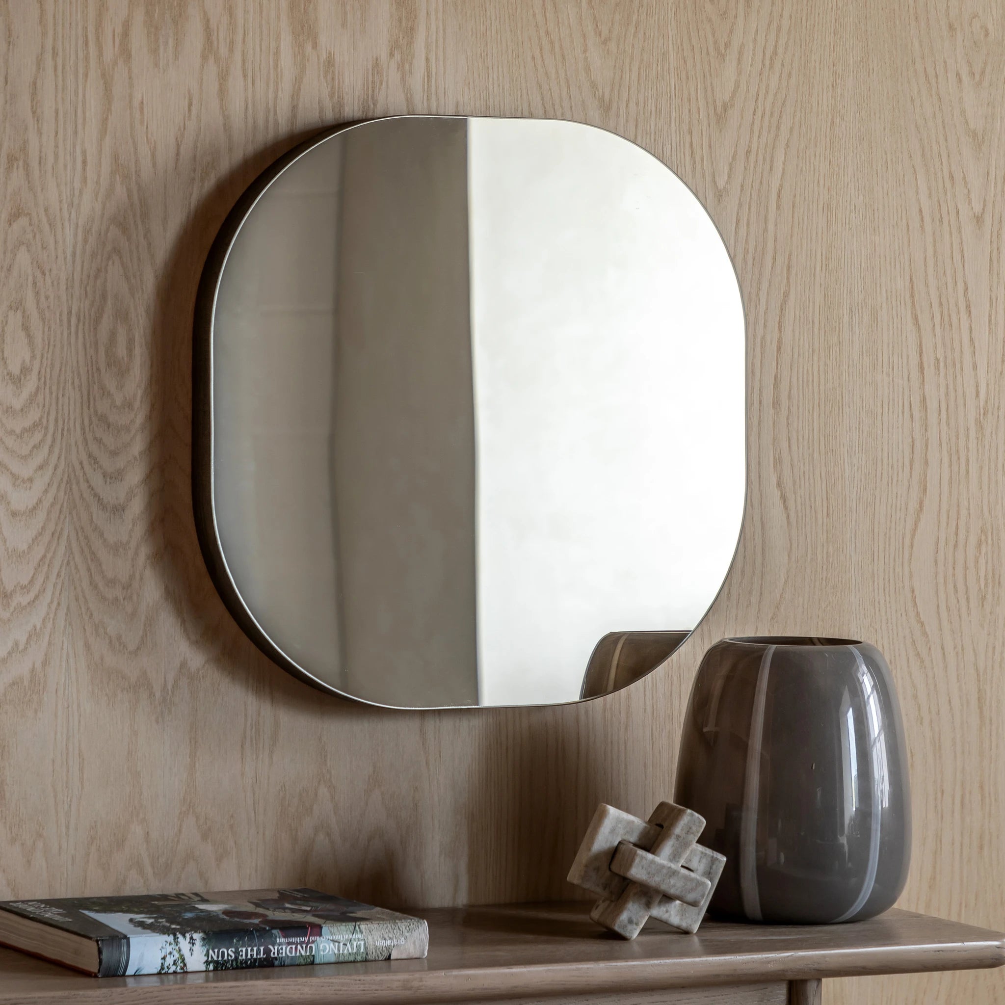 Meji Black Pebble Wall Mirror 55cm