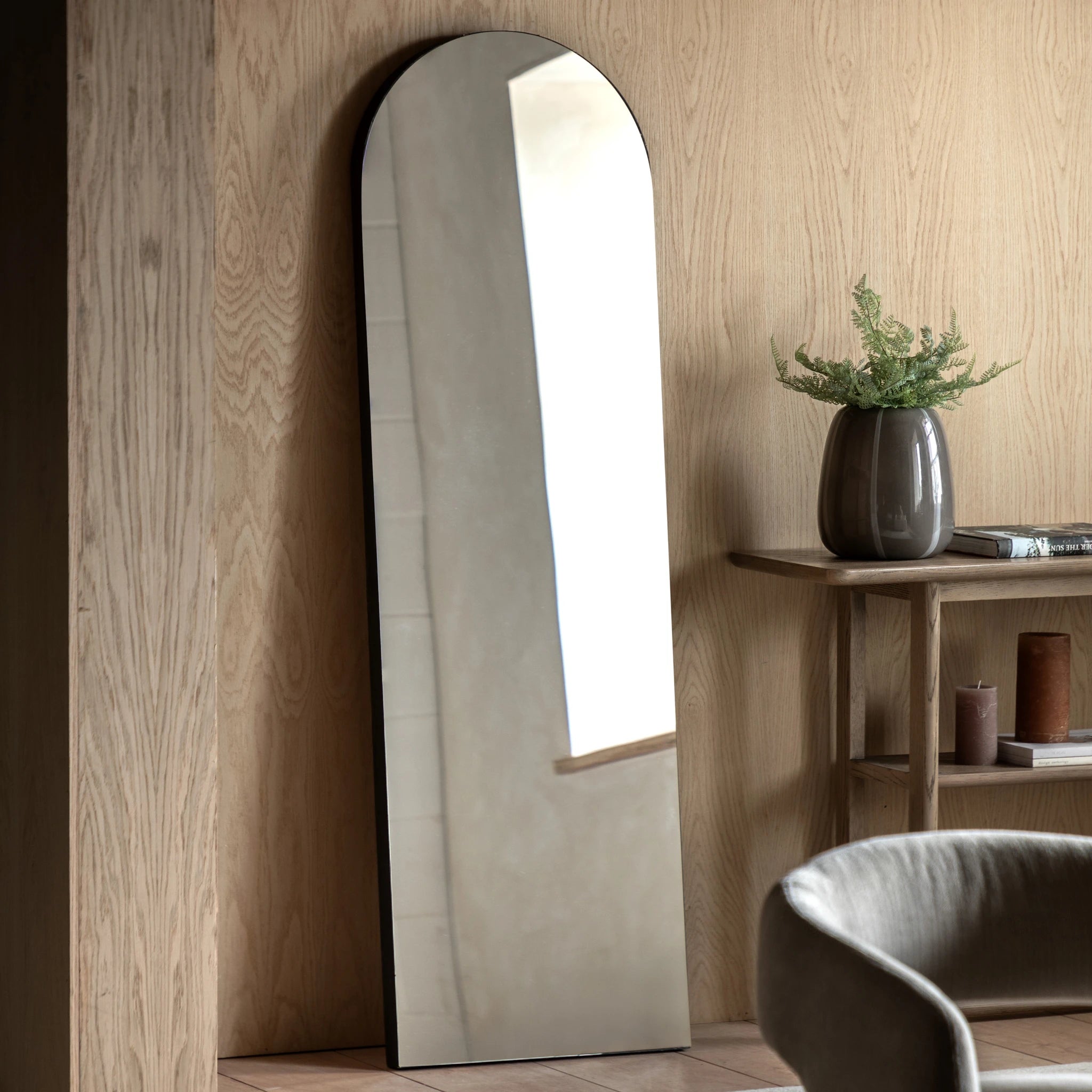 Meji Black Leaner Mirror 50x170cm