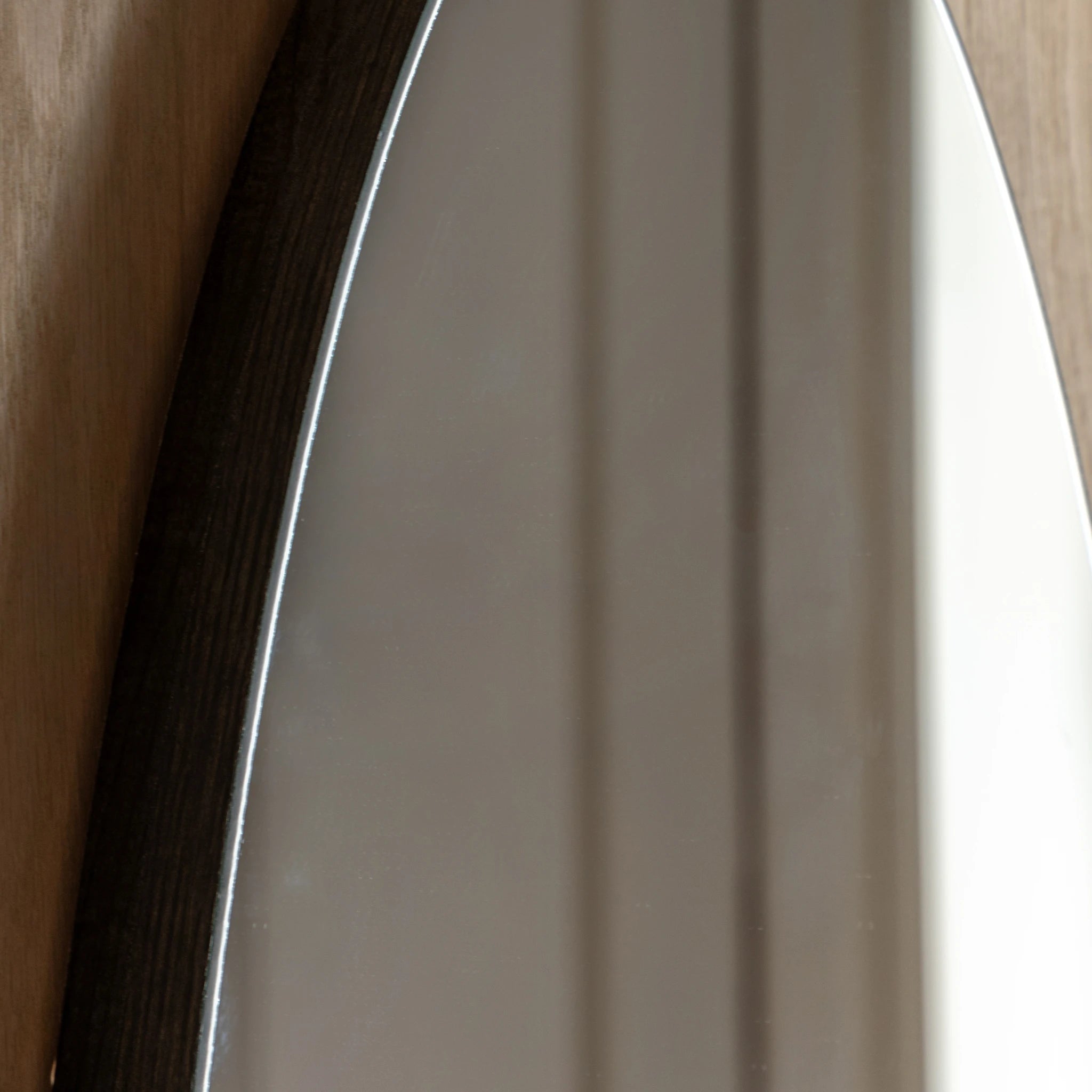 Meji Black Ellipse Wall Mirror 40x120cm
