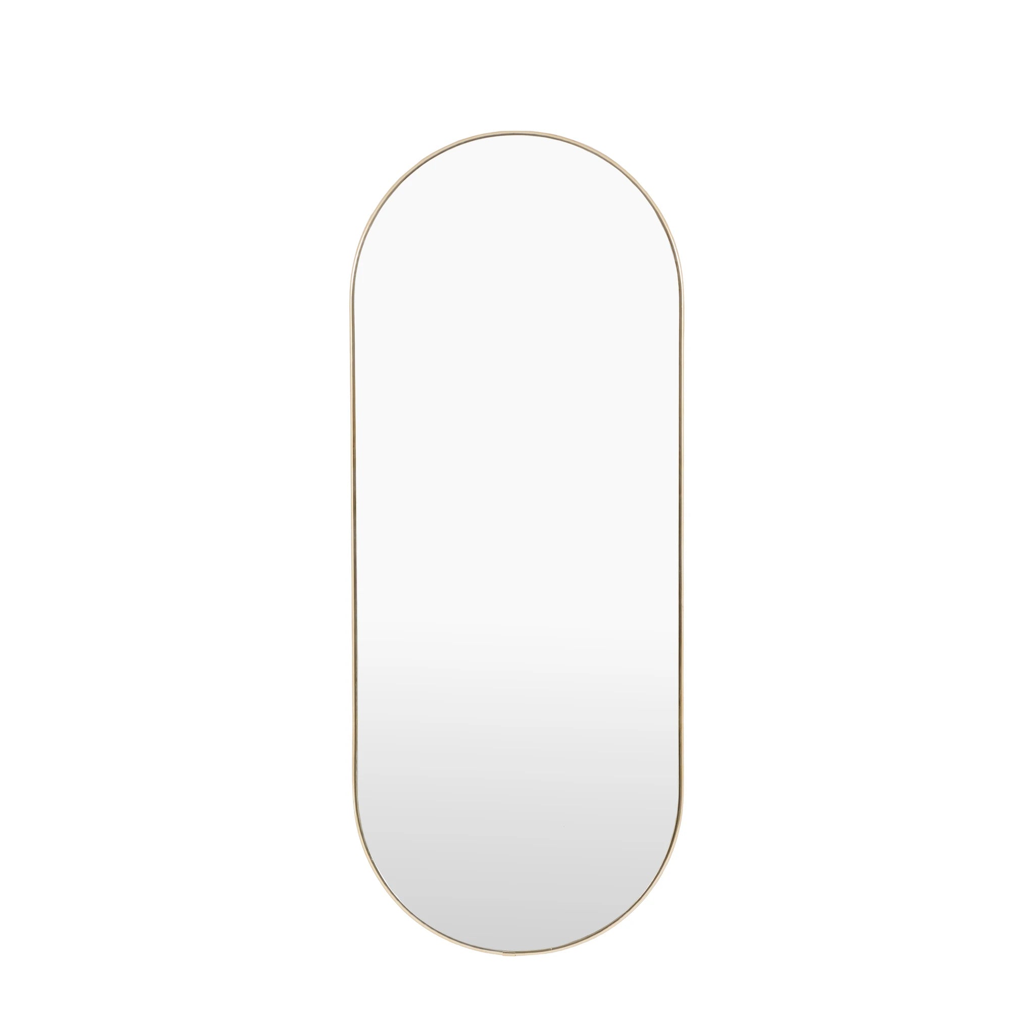 Avellino Brass Ellipse Wall Mirror 40x100cm
