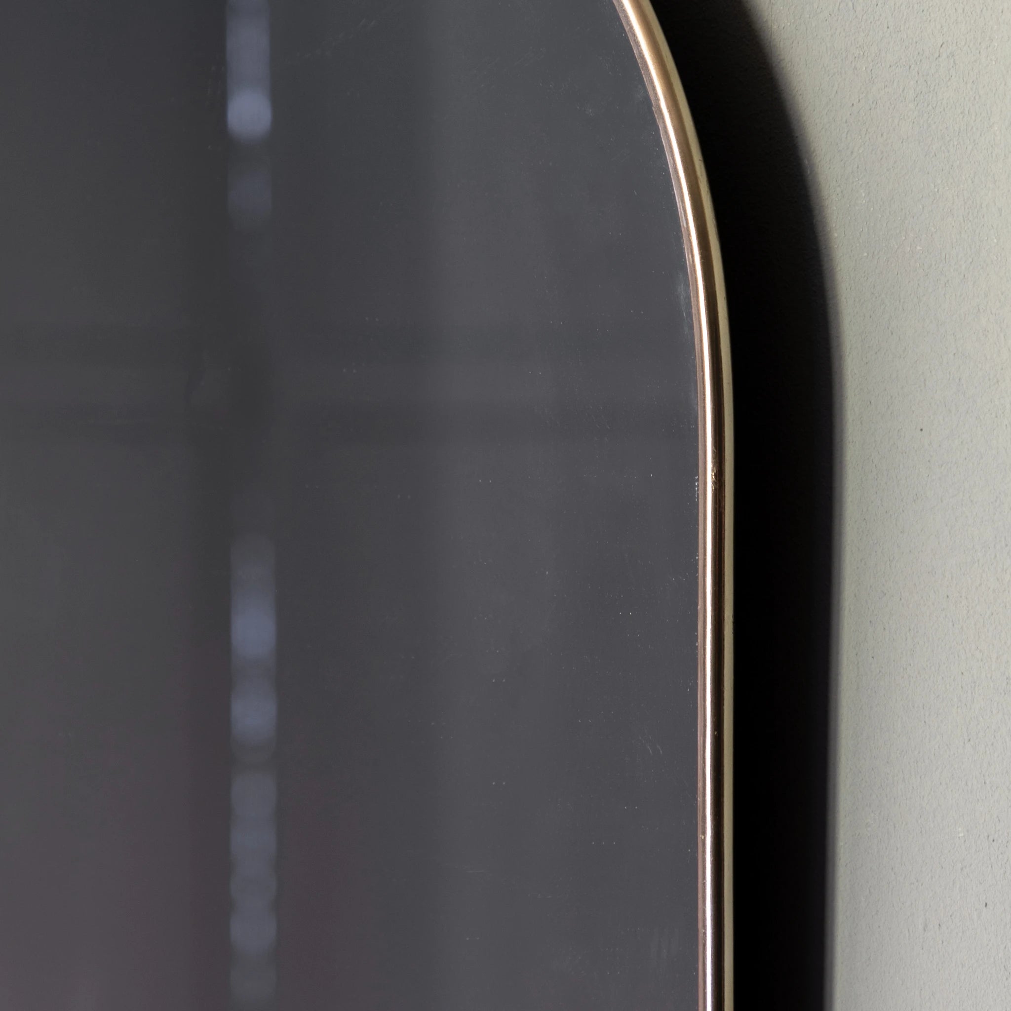 Avellino Brass Ellipse Wall Mirror 40x100cm