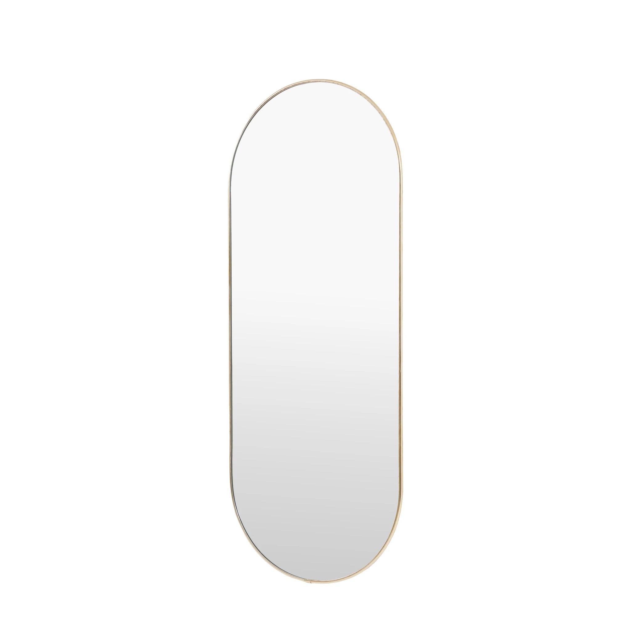 Avellino Brass Ellipse Wall Mirror 40x100cm