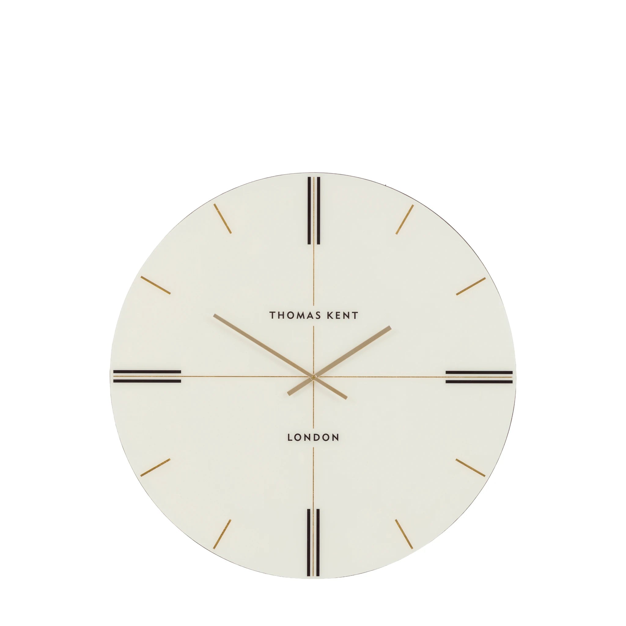 Carlisle Walnut Brown Wood & White Round Wall Clock