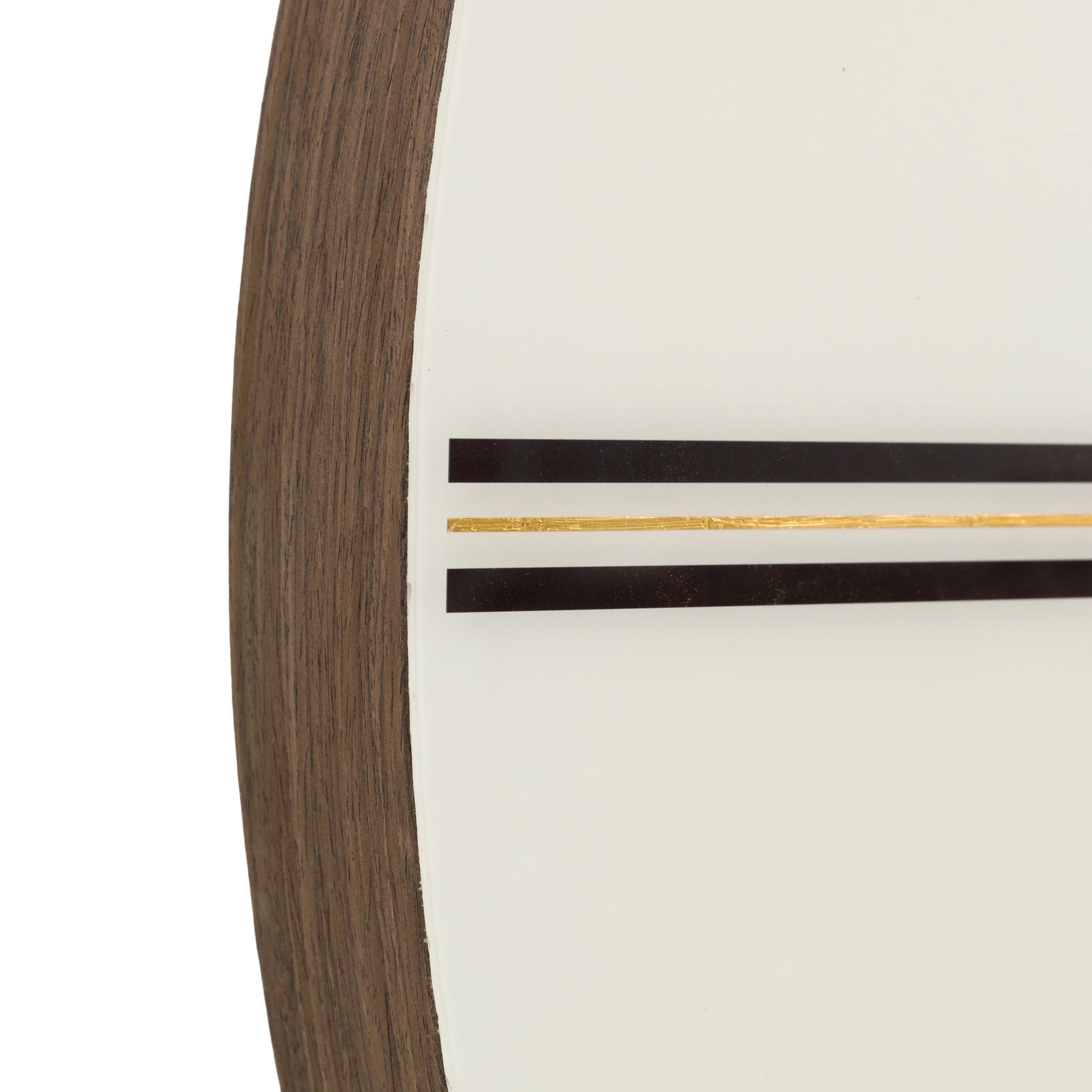 Carlisle Walnut Brown Wood & White Round Wall Clock