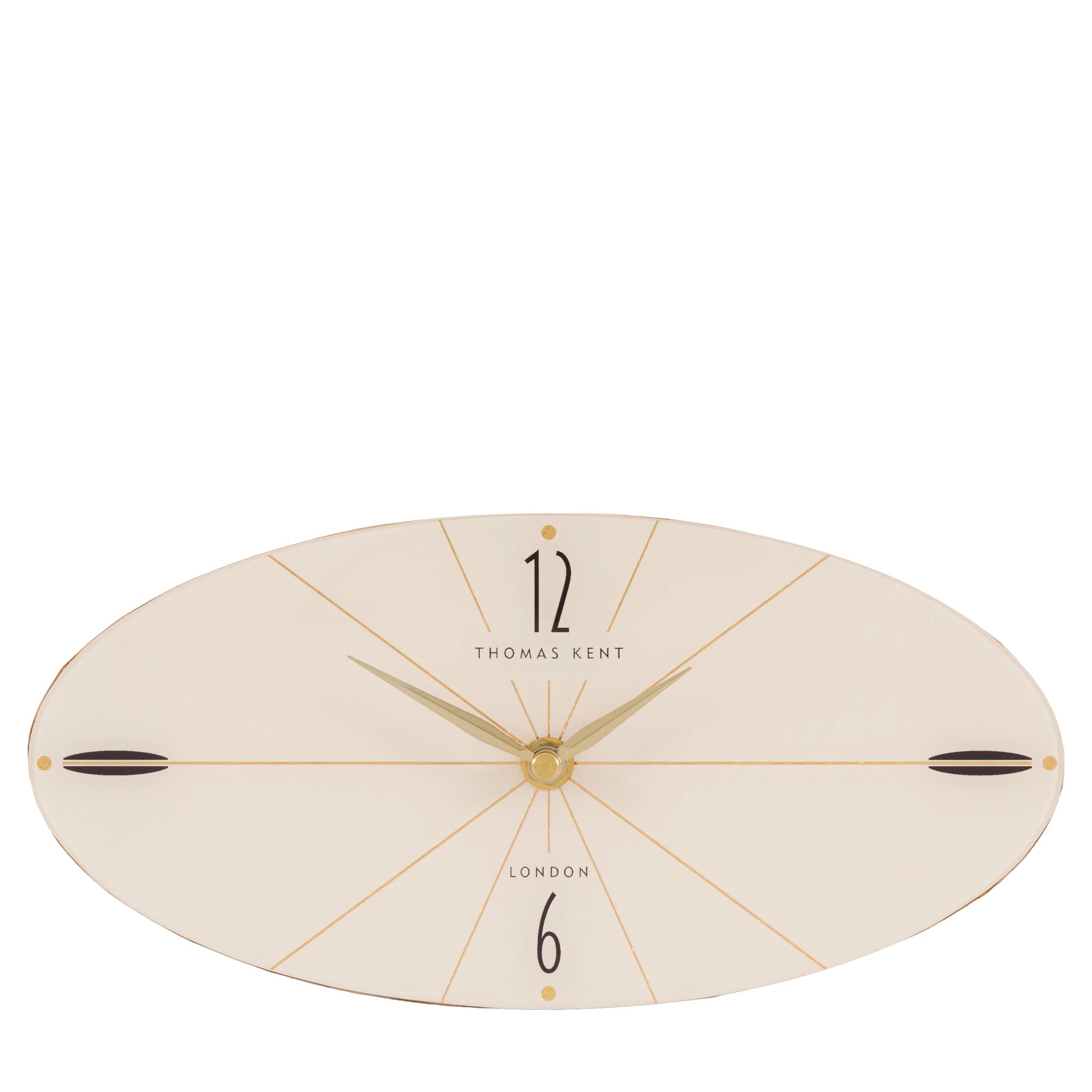 Carlisle Striped Oak Wood Rectangular Mantel Clock