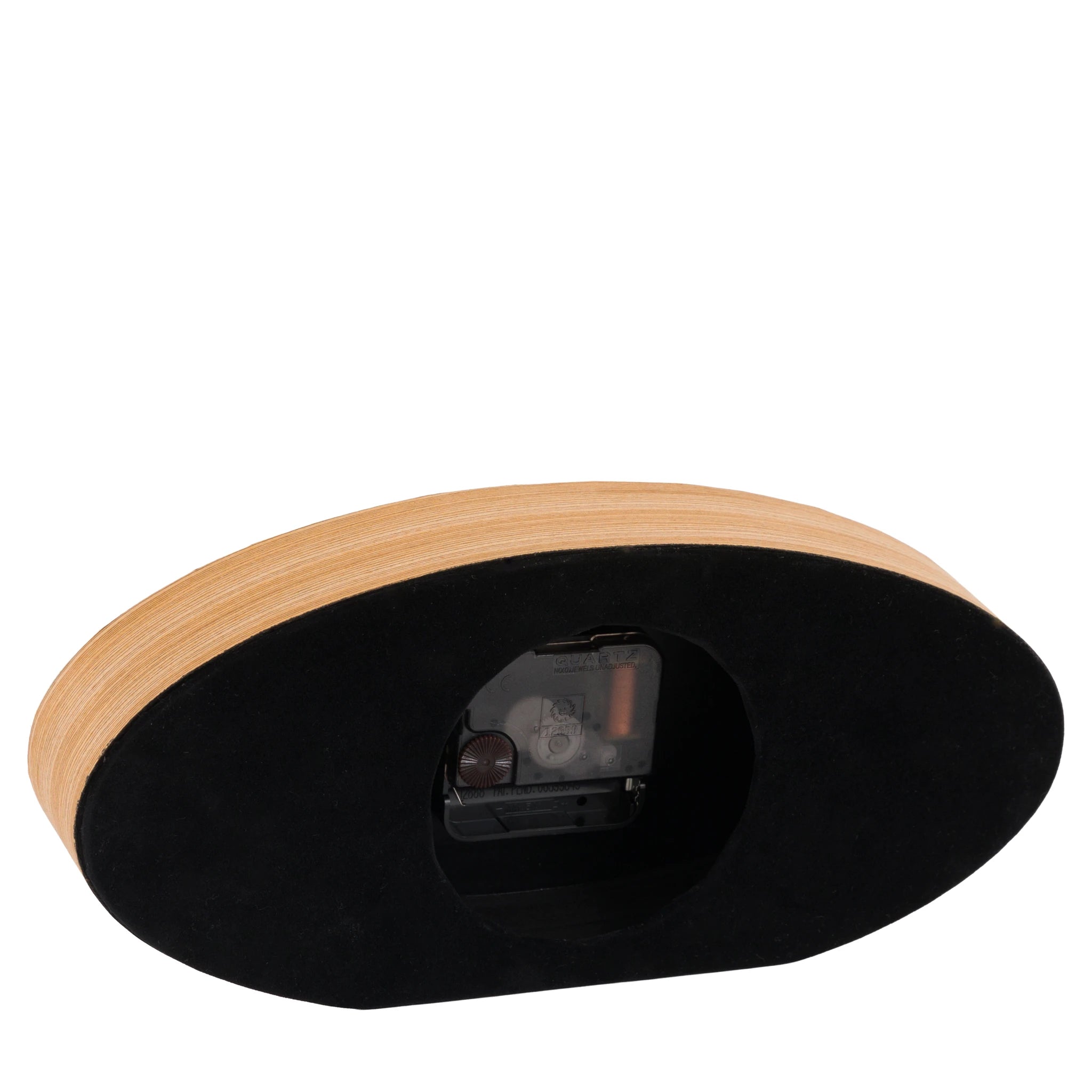 Carlisle Striped Oak Wood Rectangular Mantel Clock