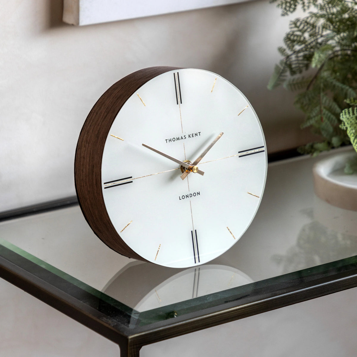 Carlisle Dark Walnut Square Mantel Clock