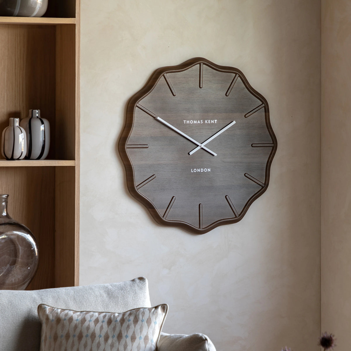 Cezara Dark Cedar Wall Clock