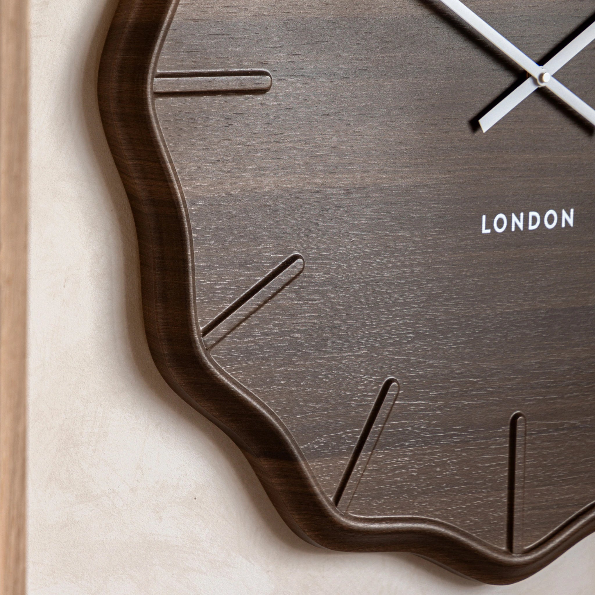 Cezara Dark Cedar Wall Clock