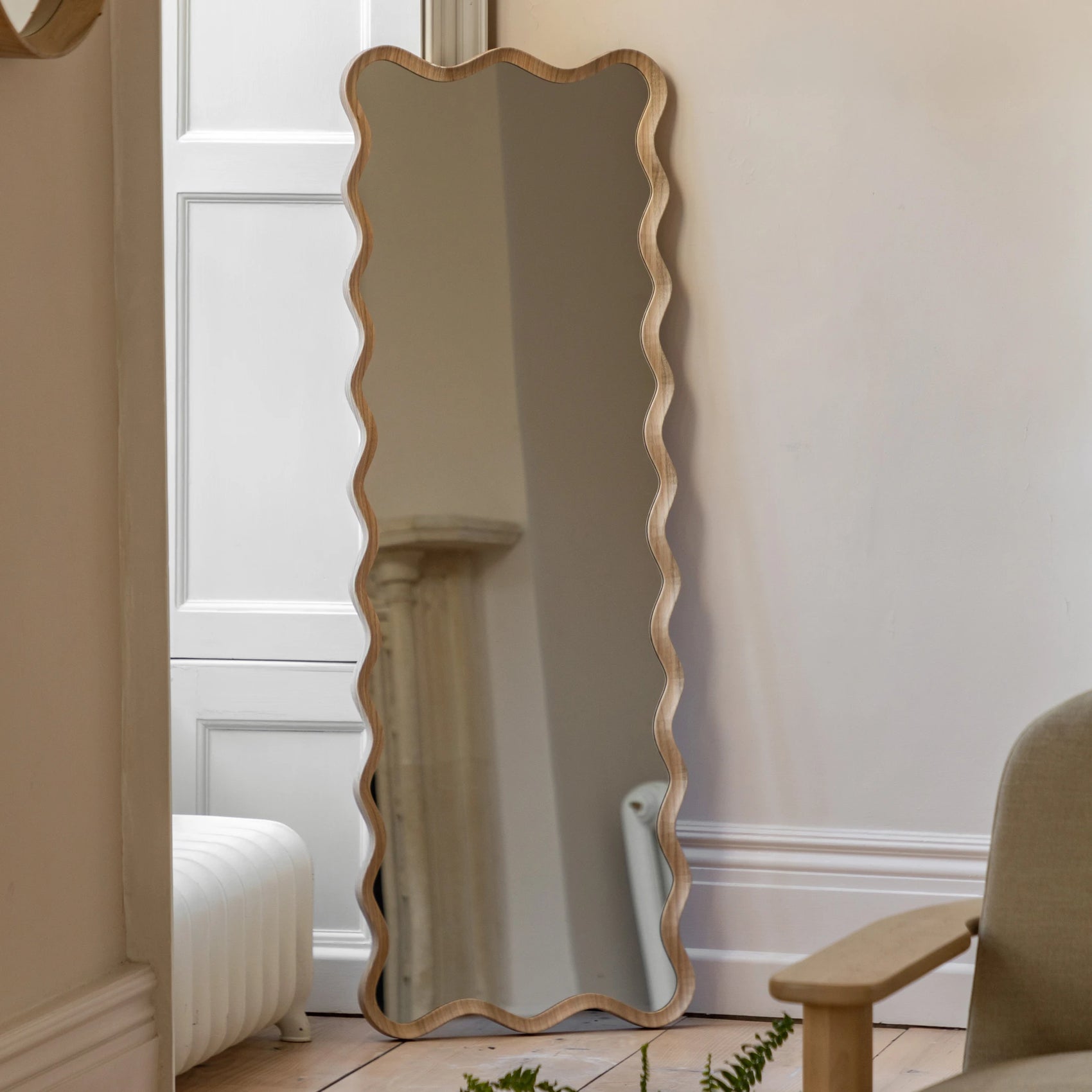 Ondaro Oak Wood Leaner Mirror 50x150cm