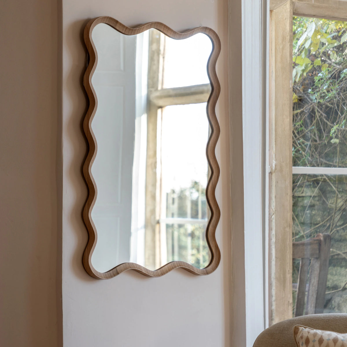Ondaro Oak Wood Wall Mirror 60x90cm