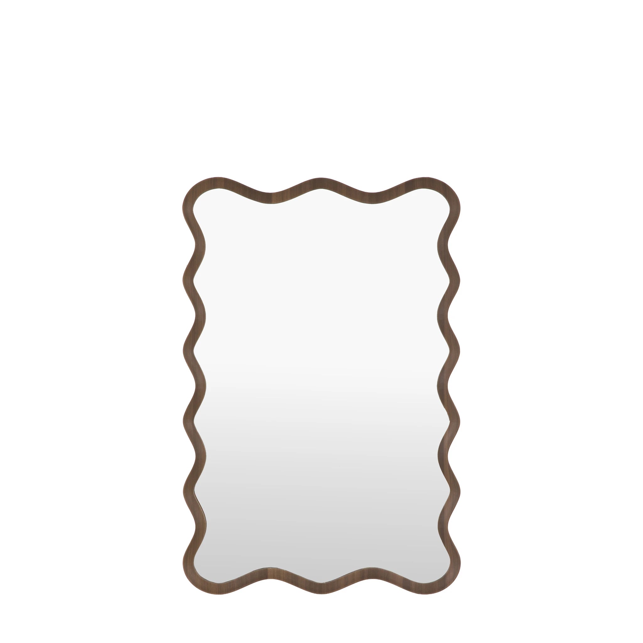 Ondaro Walnut Brown Wood Wall Mirror 60x90cm